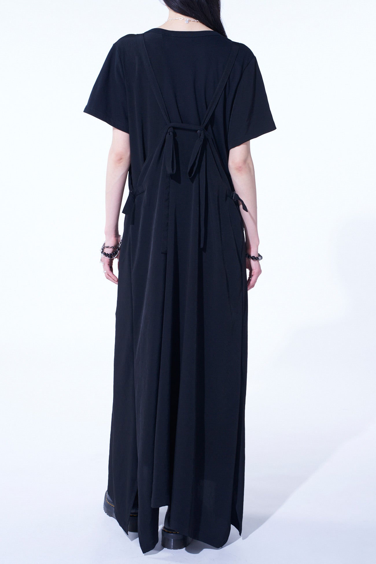 Crepe de Chine Salopette Skirt - Elegant Women's Jumper Dress for Casual & Formal Wear | Perfect for Office, Party & Everyday Outfits