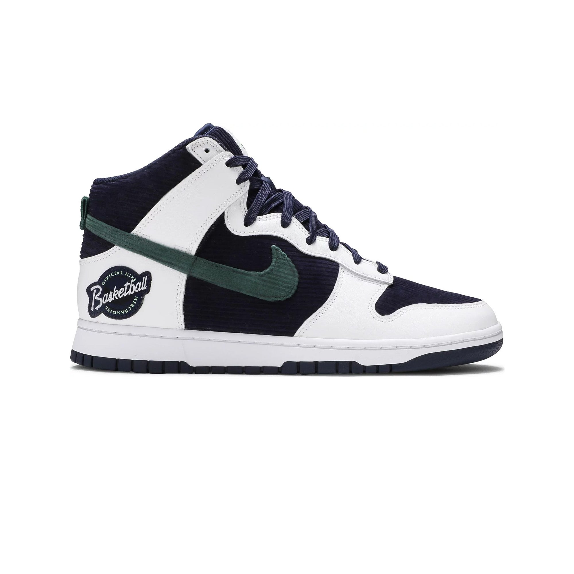 Nike Dunk High 'Sports Specialties White Navy' Retro Basketball Shoes 2021 - Men's Sneakers for Casual Wear, Street Style & Sneaker Collectors