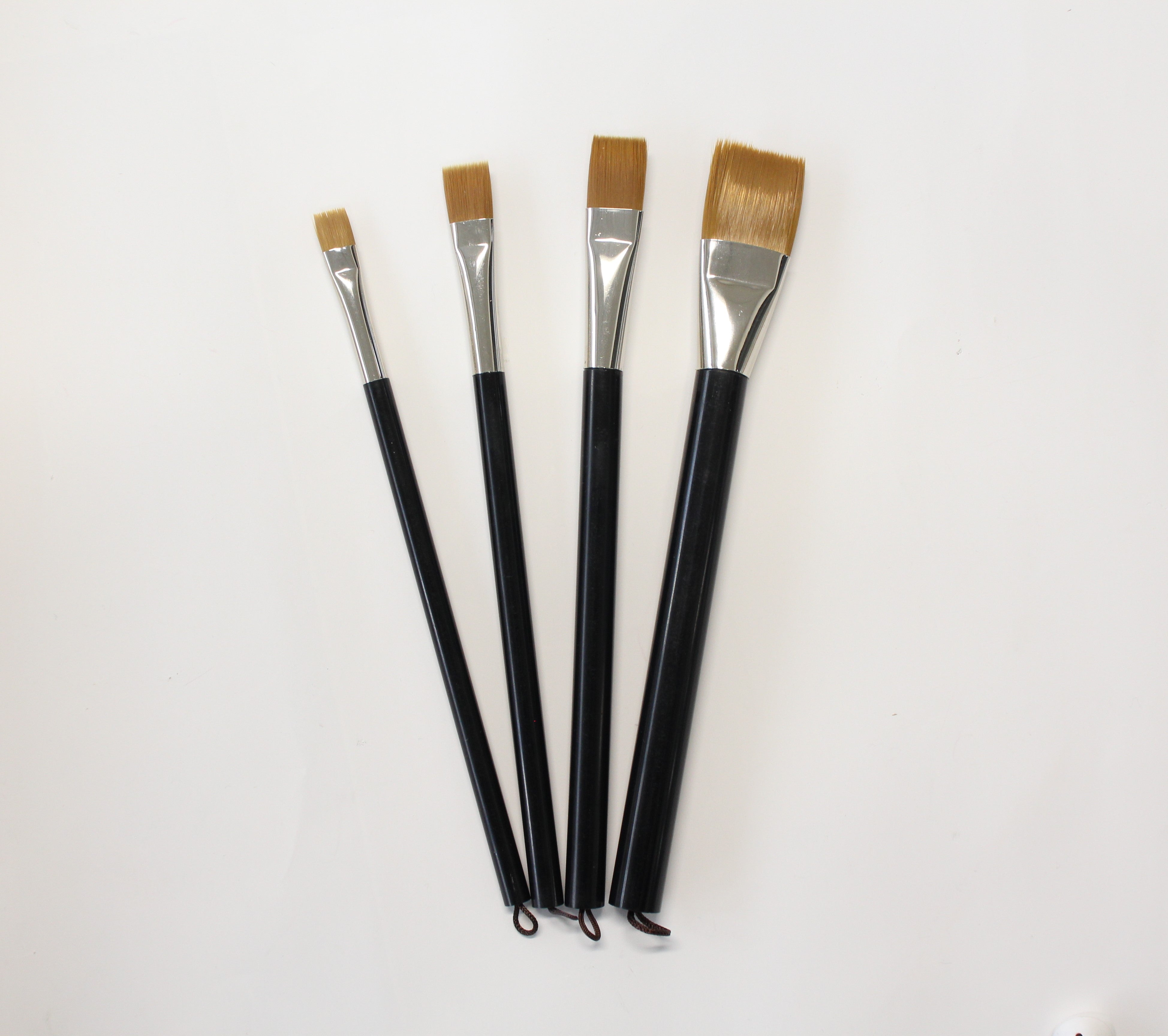 Flat Fusion Brush 4 Piece Set - Professional Makeup Brush Kit for Blending & Contouring (FS SET2) | Perfect for Everyday Makeup, Travel & Professional Use