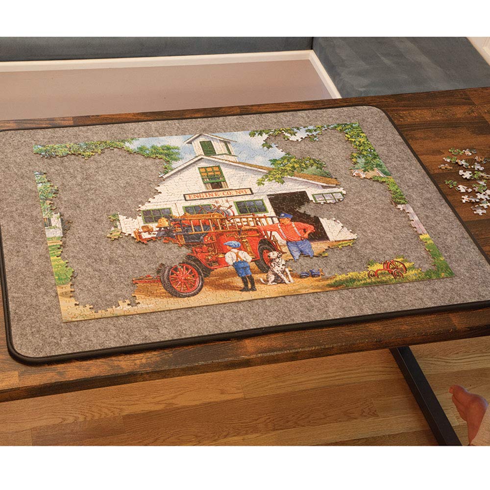 Bits and Pieces Easy-Move 1500 Piece Jigsaw Puzzle Mat - Large 26x34 Inch Portable Puzzle Storage System - Lightweight Puzzle Accessories for Adults & Kids - Perfect for Travel, Home & Tabletop Puzzle Organization