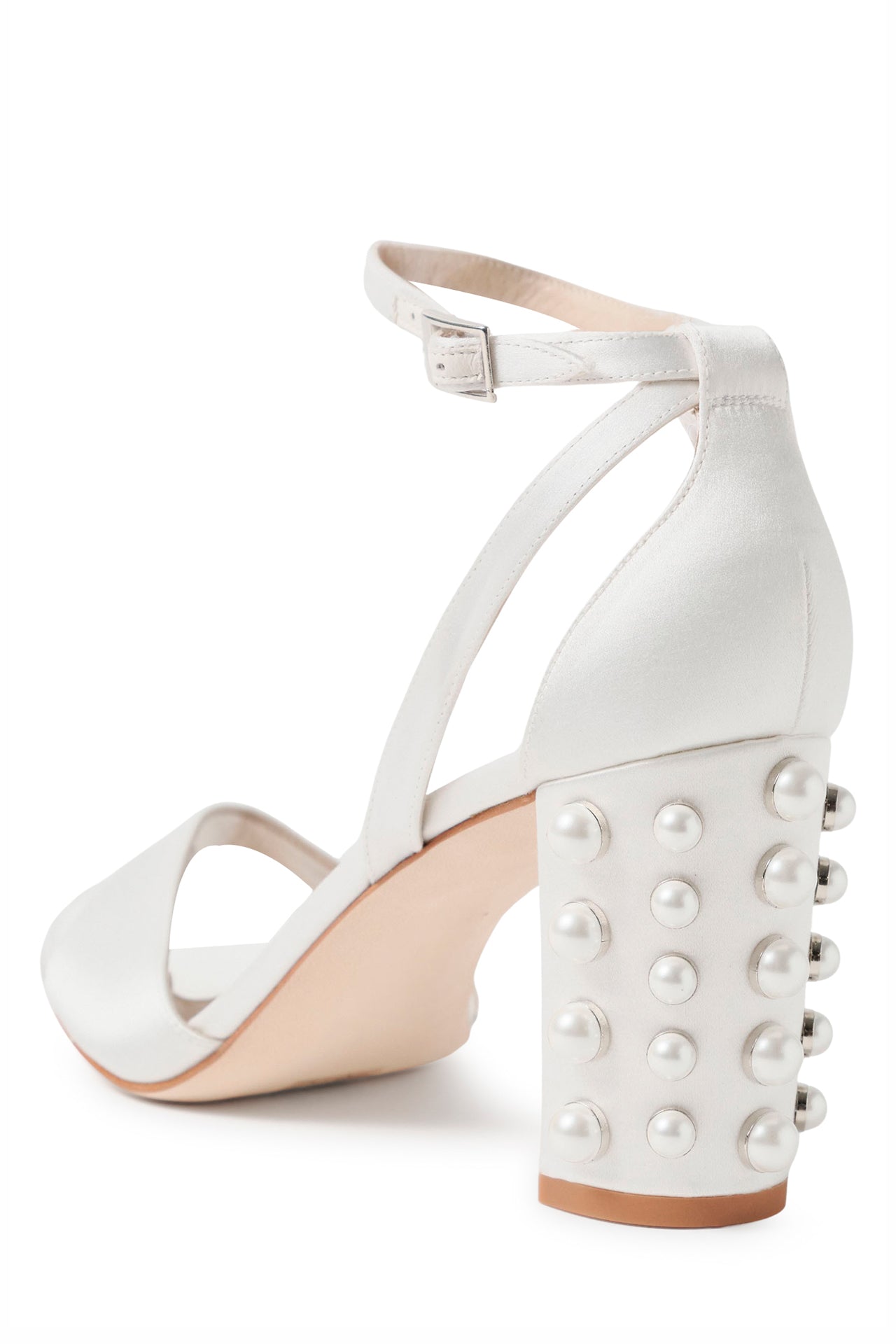 Susanna Pearl Satin Heels for Women - Elegant High Heel Pumps with Pearl Accents - Perfect for Weddings, Parties & Special Occasions