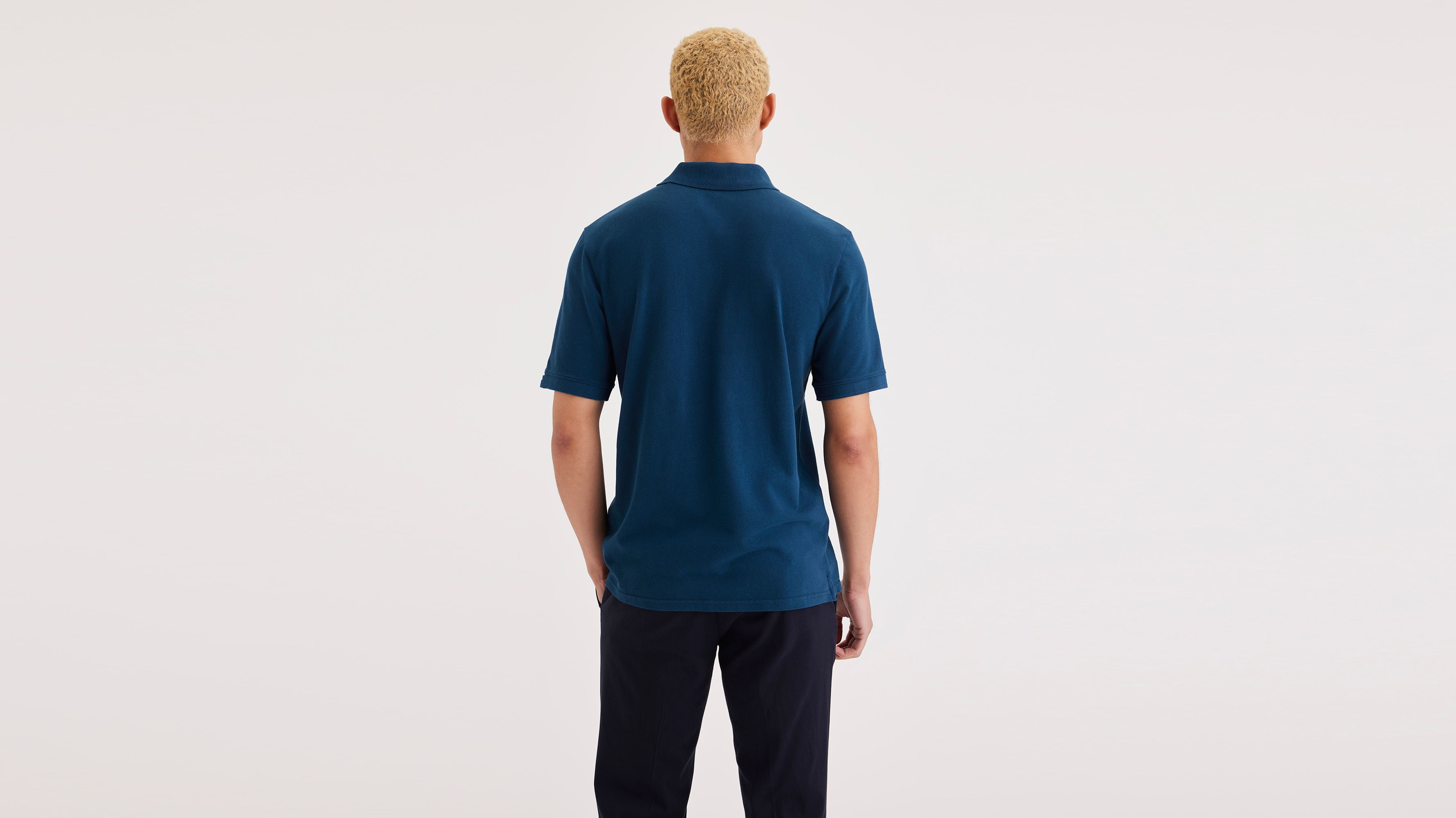 Slim Fit Rib Collar Polo Shirt for Men - Breathable & Comfortable Casual Wear for Office, Golf & Everyday Outfits