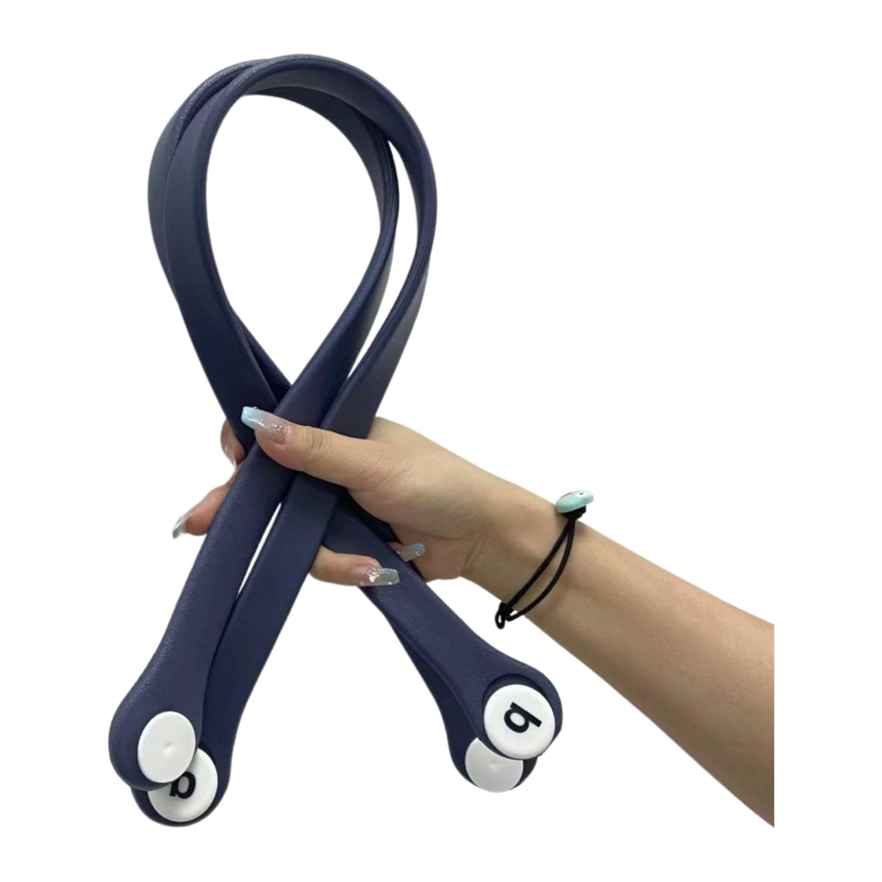 Replacement Straps for Rubber Beach Bag - Heavy Duty Replacement Handles with 4 Snaps for EVA Bags (Navy Blue, Large/XL Size) - Perfect for Beach Totes, Pool Bags & Waterproof Carryalls