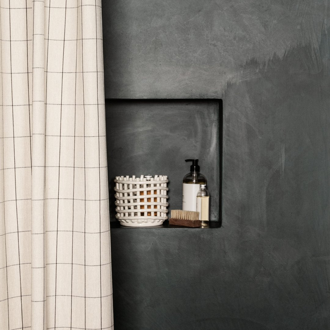 Ferm Living Ceramic Basket - Handmade Decorative Storage for Home & Office | Perfect for Organizing Keys, Jewelry, and Small Essentials