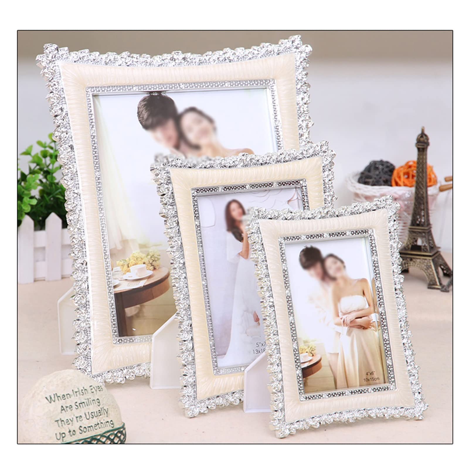 Elegant Resin Photo Frame - Fashionable Wedding & Home Decor, Perfect for Desk Display & Wall Decoration | Ideal for Gifts, Office Decor, and Living Room Accents