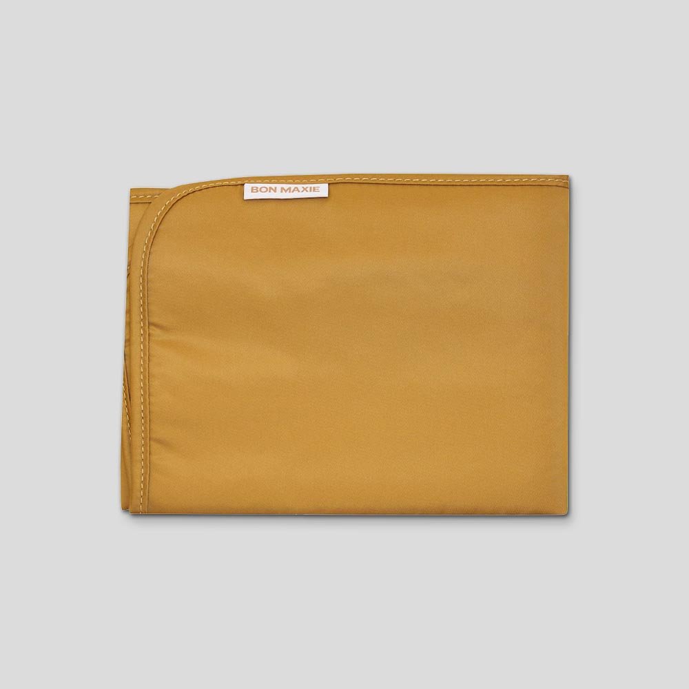 Portable Slimline Nappy Change Mat - Waterproof & Foldable Baby Changing Pad for Travel, Khaki Gold - Perfect for Diaper Bags, Strollers & On-the-Go Parenting