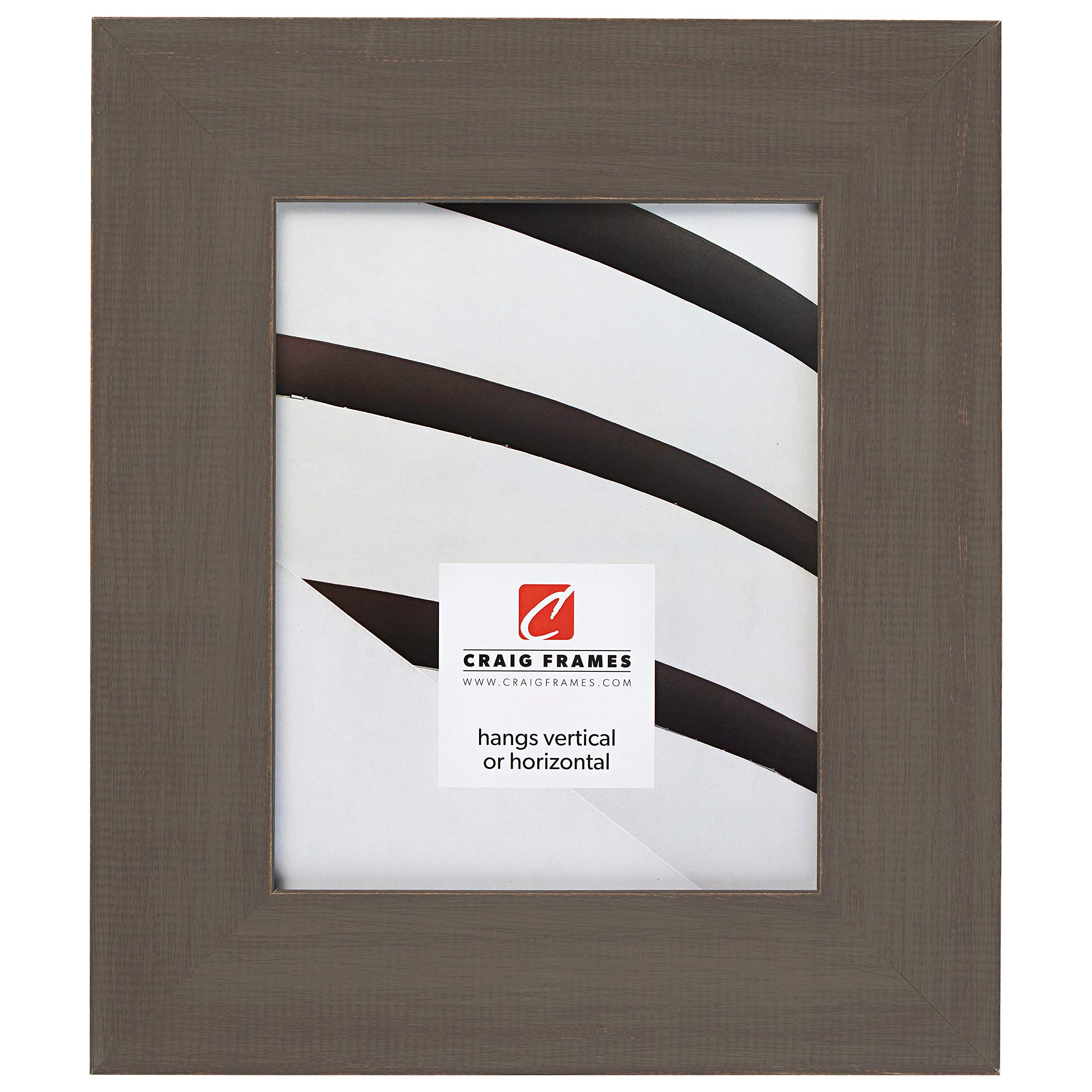 Craig Frames Jasper Wide Picture Frame - 12 x 12 Inch Country Whiskey Brown - Perfect for Wall Decor, Family Photos & Home Office Display