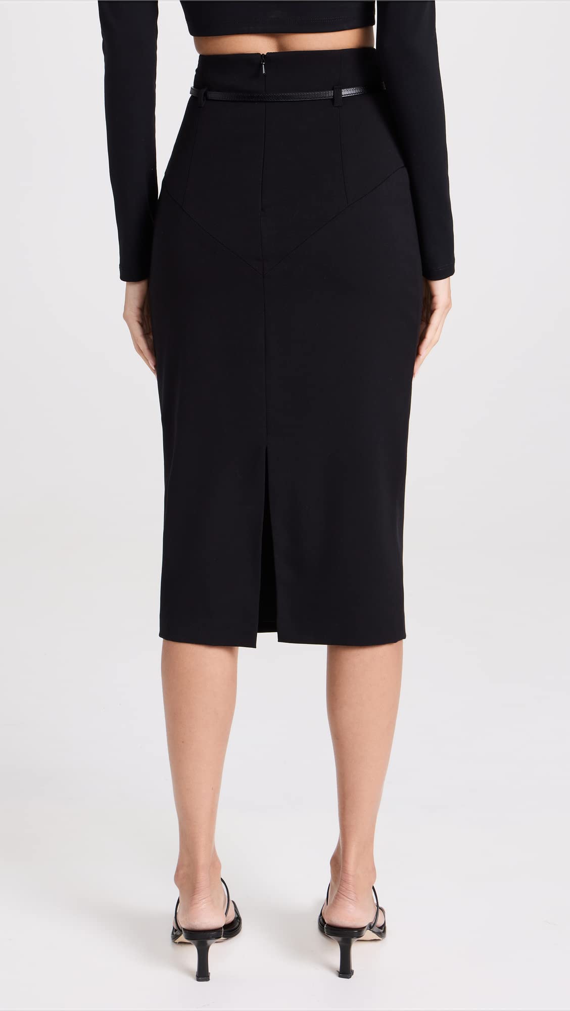 Black Halo Women's Jackie O Pencil Skirt - Classic Black Formal Skirt for Office, Cocktail Parties & Business Events