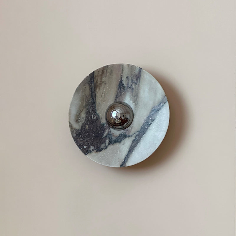 Calacatta Marble Wall Sconce Light - Modern Gold Finish Bathroom Vanity Lighting for Bedroom, Hallway & Living Room Decor