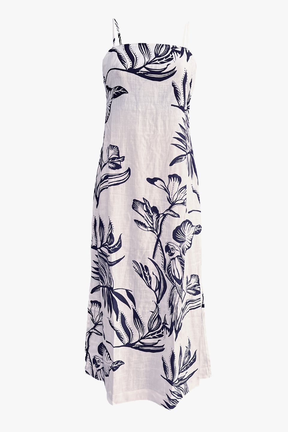 Citizen Navy Silhouette Strappy Maxi Dress - Elegant Summer Beach Dress for Women, Perfect for Vacations, Weddings & Evening Parties