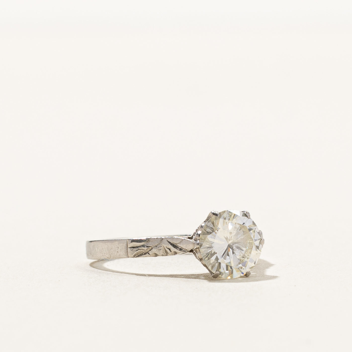 Antique Platinum Old European Cut Diamond Engagement Ring 0.83ct VS2 L/M Size 3 - Vintage Wedding Band, Proposal Jewelry Gift for Her