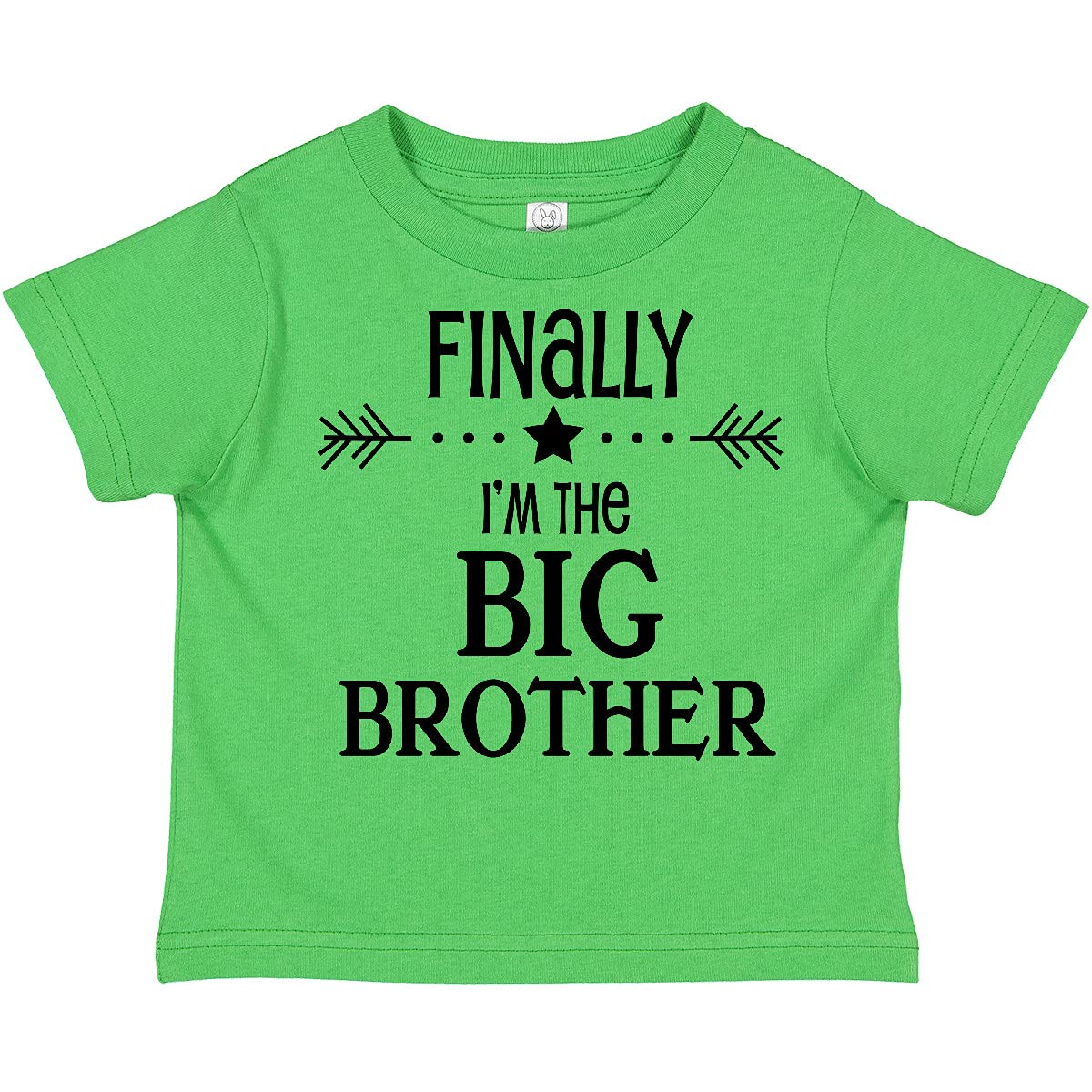 Inktastic 'Finally I'm The Big Brother' Toddler T-Shirt - Cute Sibling Announcement Outfit for Toddlers & Family Photos