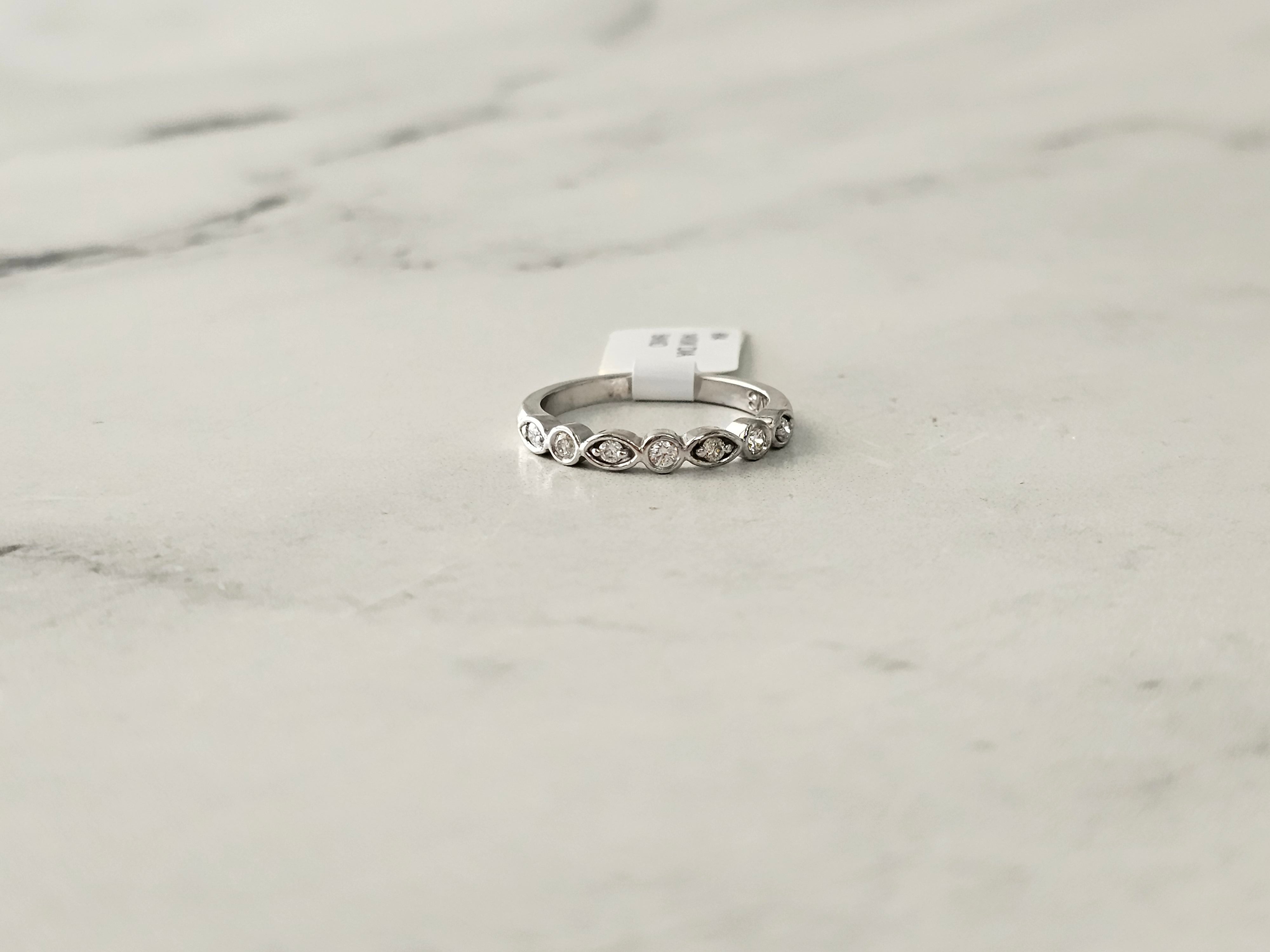 Antique Style Diamond Ring .14cttw in 14K White, Rose, or Yellow Gold - Elegant Vintage Jewelry for Engagement, Wedding, Anniversary & Special Occasions