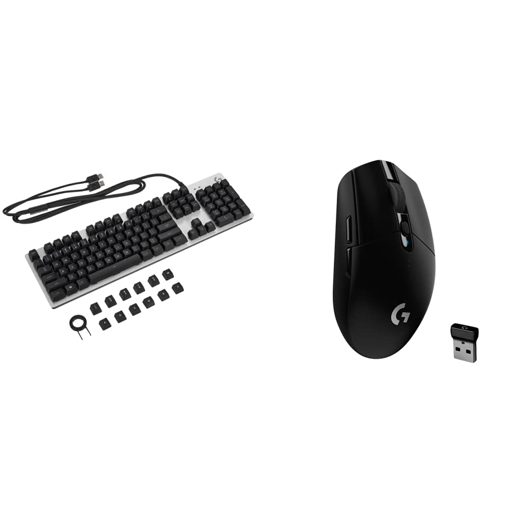 Logitech G413 Mechanical Gaming Keyboard with Tactile Switches & Logitech G305 Lightspeed Wireless Gaming Mouse Combo - Perfect for PC, PS5, Xbox Gaming & Office Work