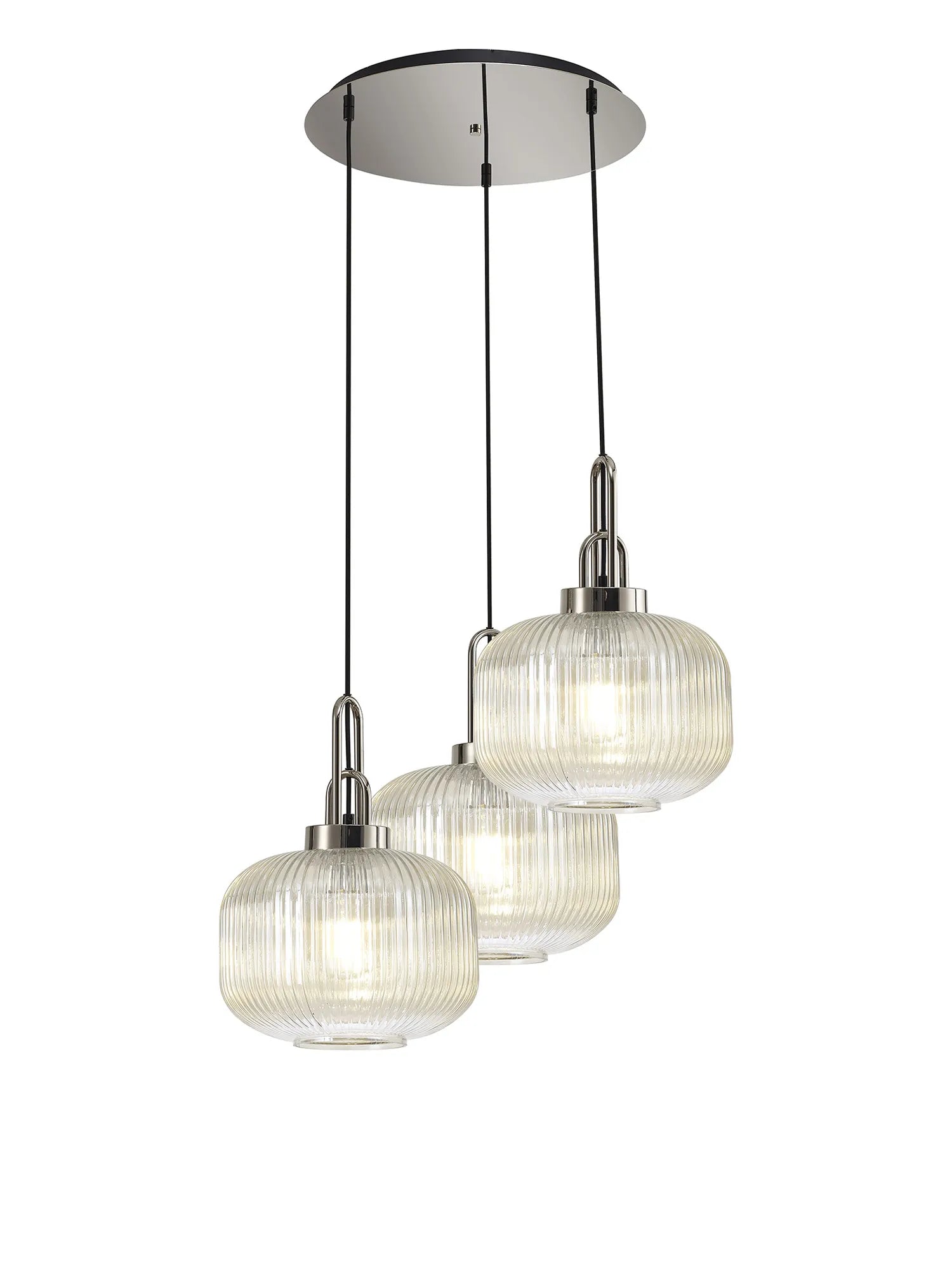 Stylish Cadiz 3-Light Cluster Pendant - Modern Ceiling Lighting Fixture for Dining Room, Kitchen Island & Living Room Decor