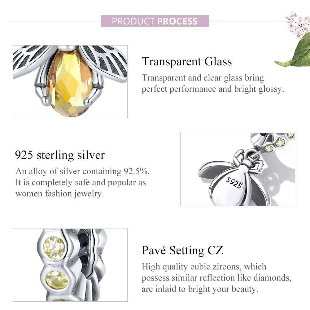 925 Sterling Silver Animal Charms for Jewelry - Bee, Butterfly & Fox Pendants for Bracelets & Necklaces | Cute Women's Fashion Accessories for Everyday Wear & Gift Giving