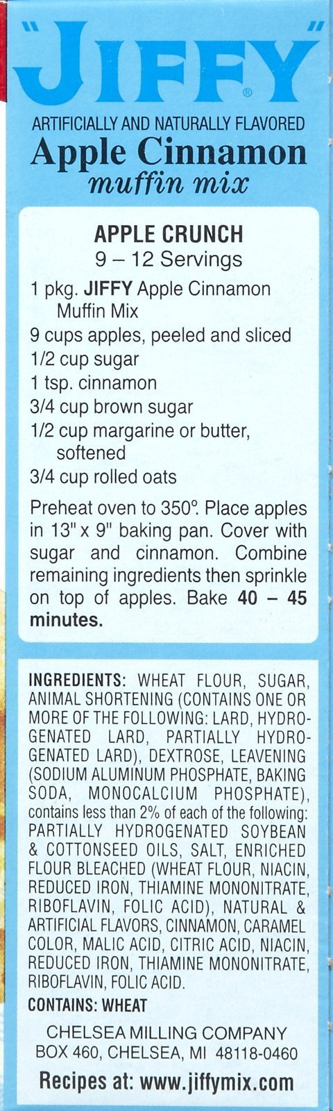 Jiffy Apple Cinnamon Muffin Mix - 7 oz Pack | Easy Homemade Breakfast & Snack | Perfect for Baking, Brunch, and Family Gatherings