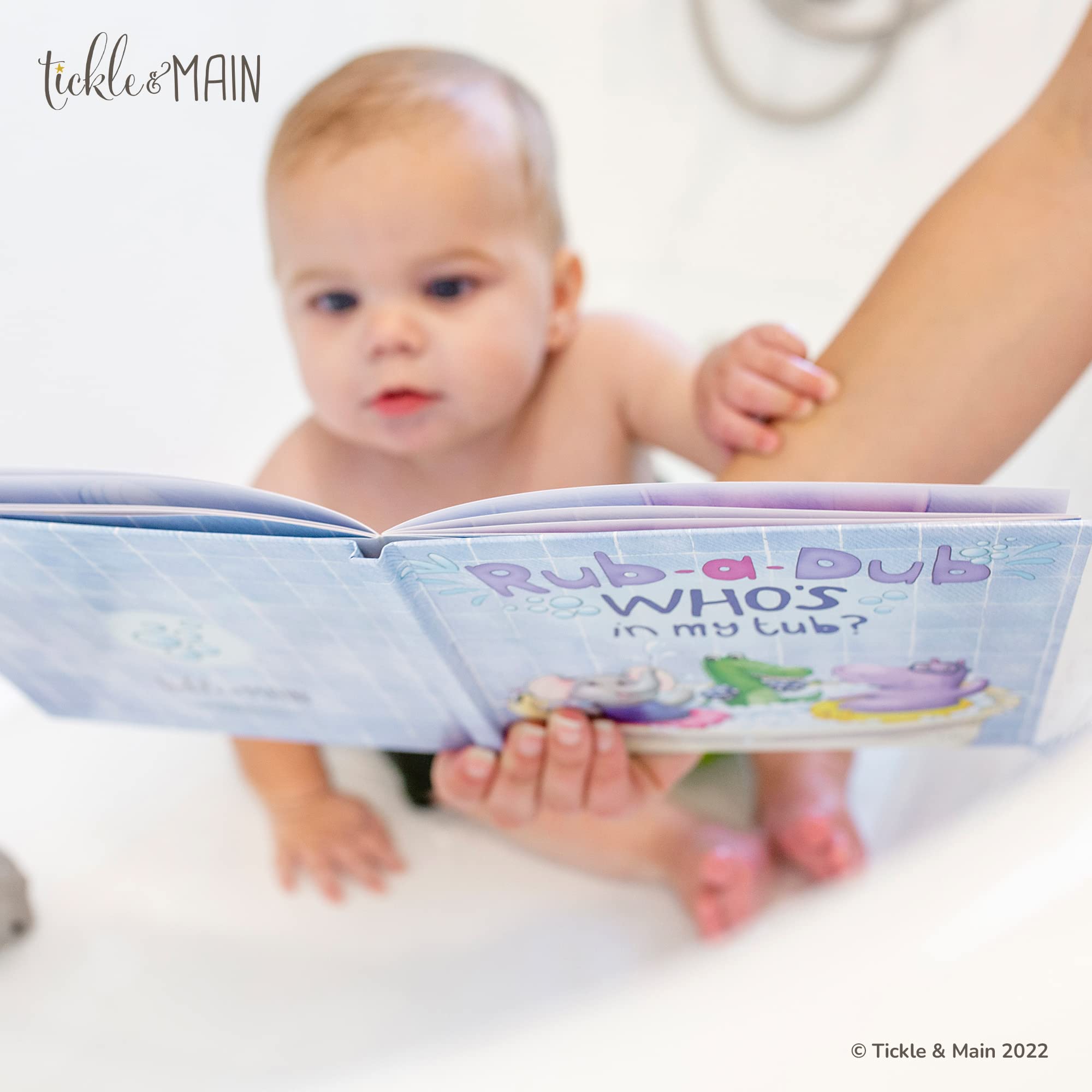 Tickle & Main 5-Piece Baby Bath Gift Set - Elephant Hooded Towel, 3 Jungle Safari Squirt Toys & Book for Boys & Girls | Perfect Baby Shower, Newborn Gift & Bath Time Fun