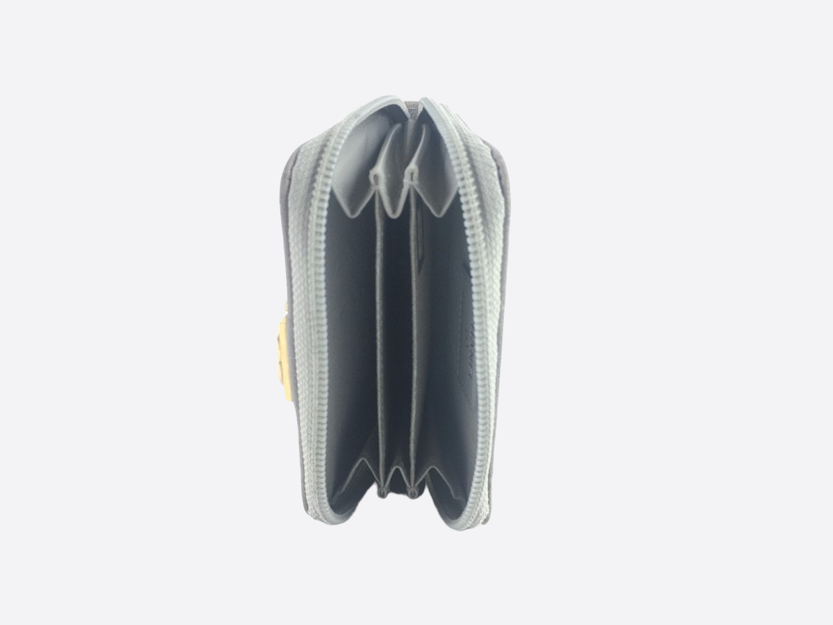 Chanel Grey Caviar Leather Boy Zip Around Coin Purse | Luxury Designer Wallet for Women | Perfect for Everyday Use & Special Occasions