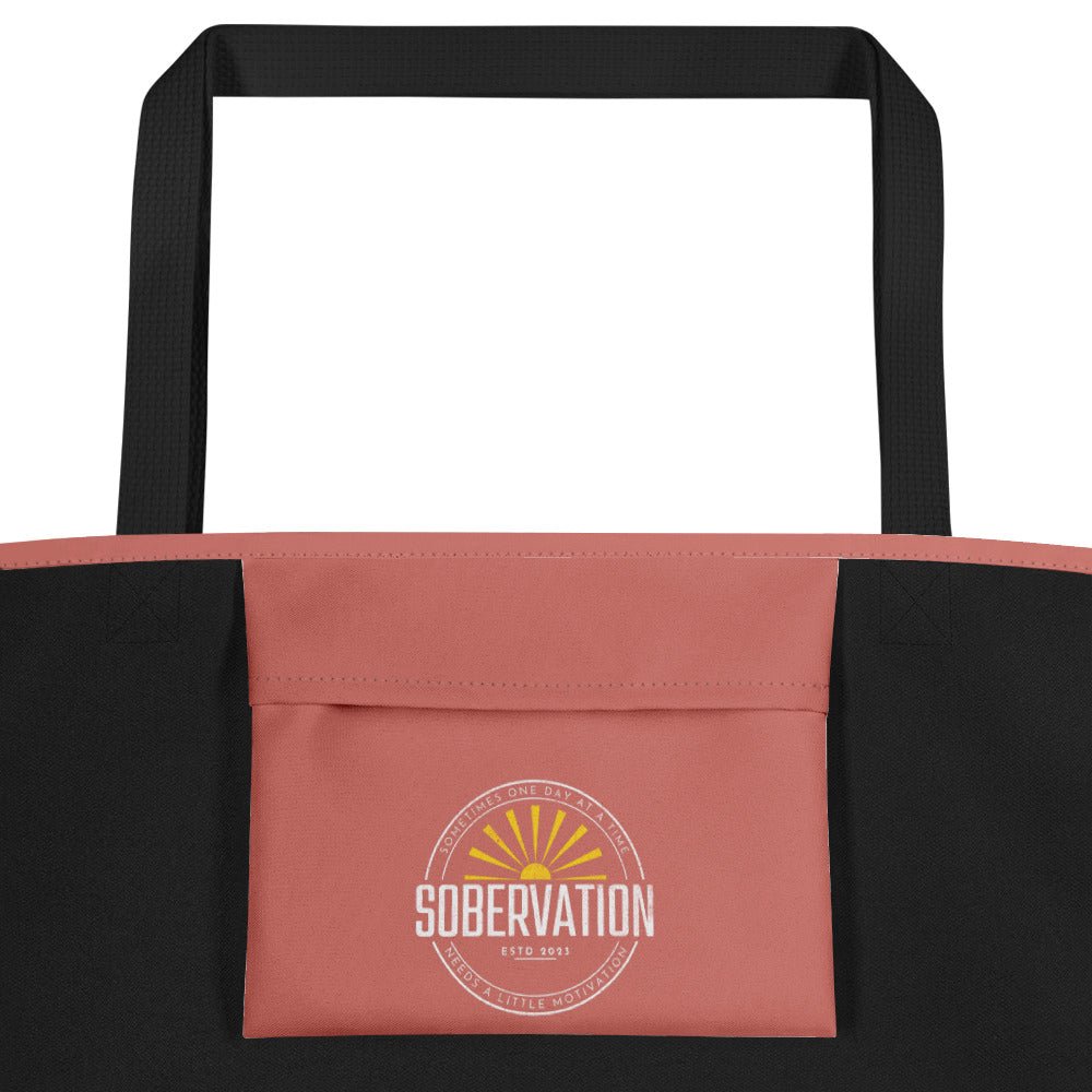 Normalize Sobriety Large Tote Bag - Stylish Reusable Grocery Shopping Bag for Women, Perfect for Work, Beach & Everyday Use