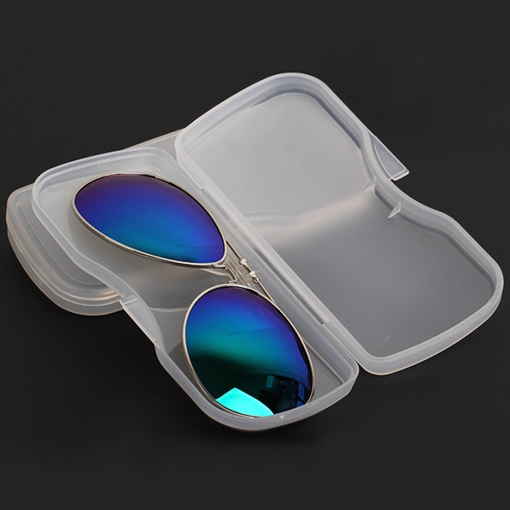 LUOFANG Portable Flip-Up Reading Glasses with Clip-On Case & Lens Protector - Stylish Presbyopic Eyewear for Reading, Crafts & Outdoor Activities