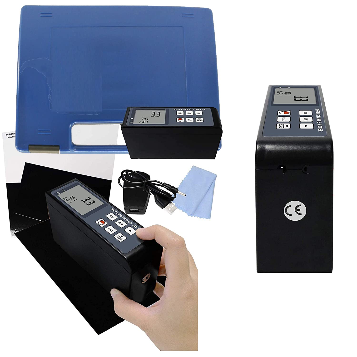 Digital Reflectance Meter - Portable 0-100 Reflectivity Tester with 0.3 Repeatability | Film Screening & Surface Measurement Tool for Industrial Quality Control, Paint Testing, and Material Analysis