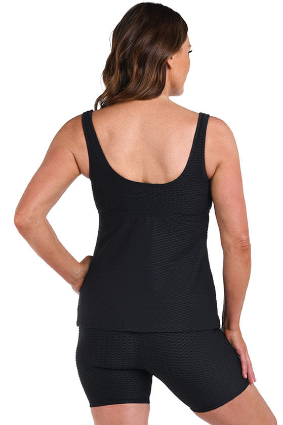Textured Spa Empire Waist Tank Top for Women - Soft Comfortable Yoga & Lounge Wear - Perfect for Spa Days, Relaxation & Casual Outfits