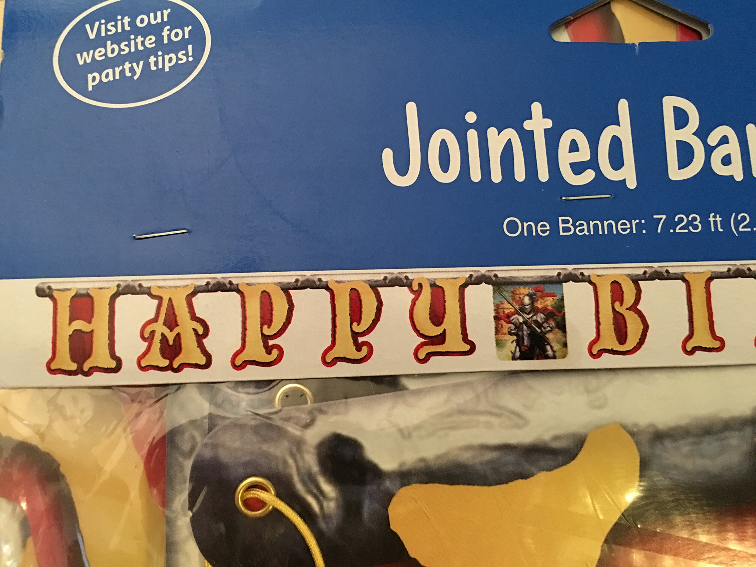 Valiant Knight Jointed Banner - Medieval Round Table Birthday Party Decorations for Kids, Adults, and Themed Events - Perfect for Birthday Parties, Halloween, and Renaissance Fairs