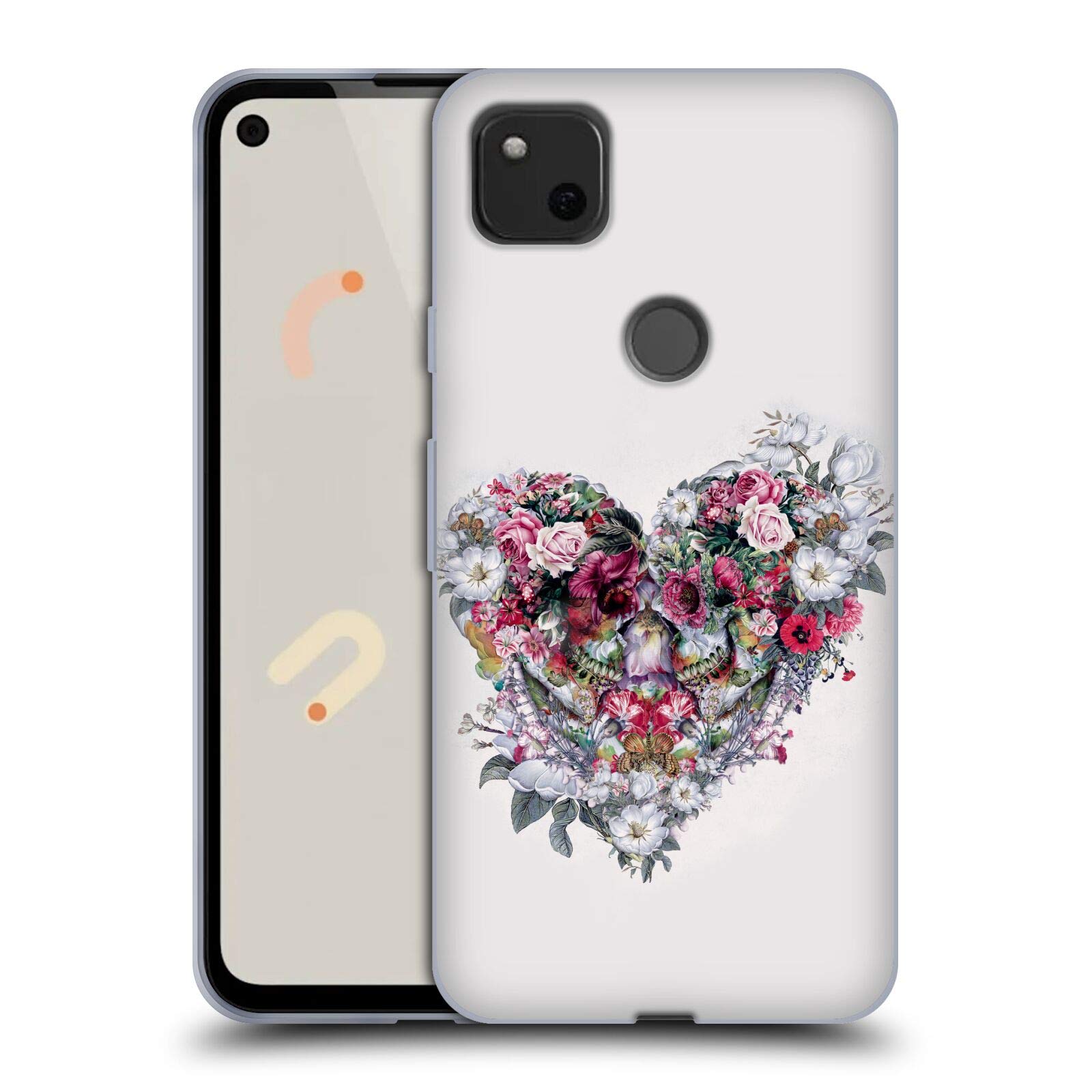 Riza Peker Skull Soft Gel Case for Google Pixel 4a - Stylish Protection