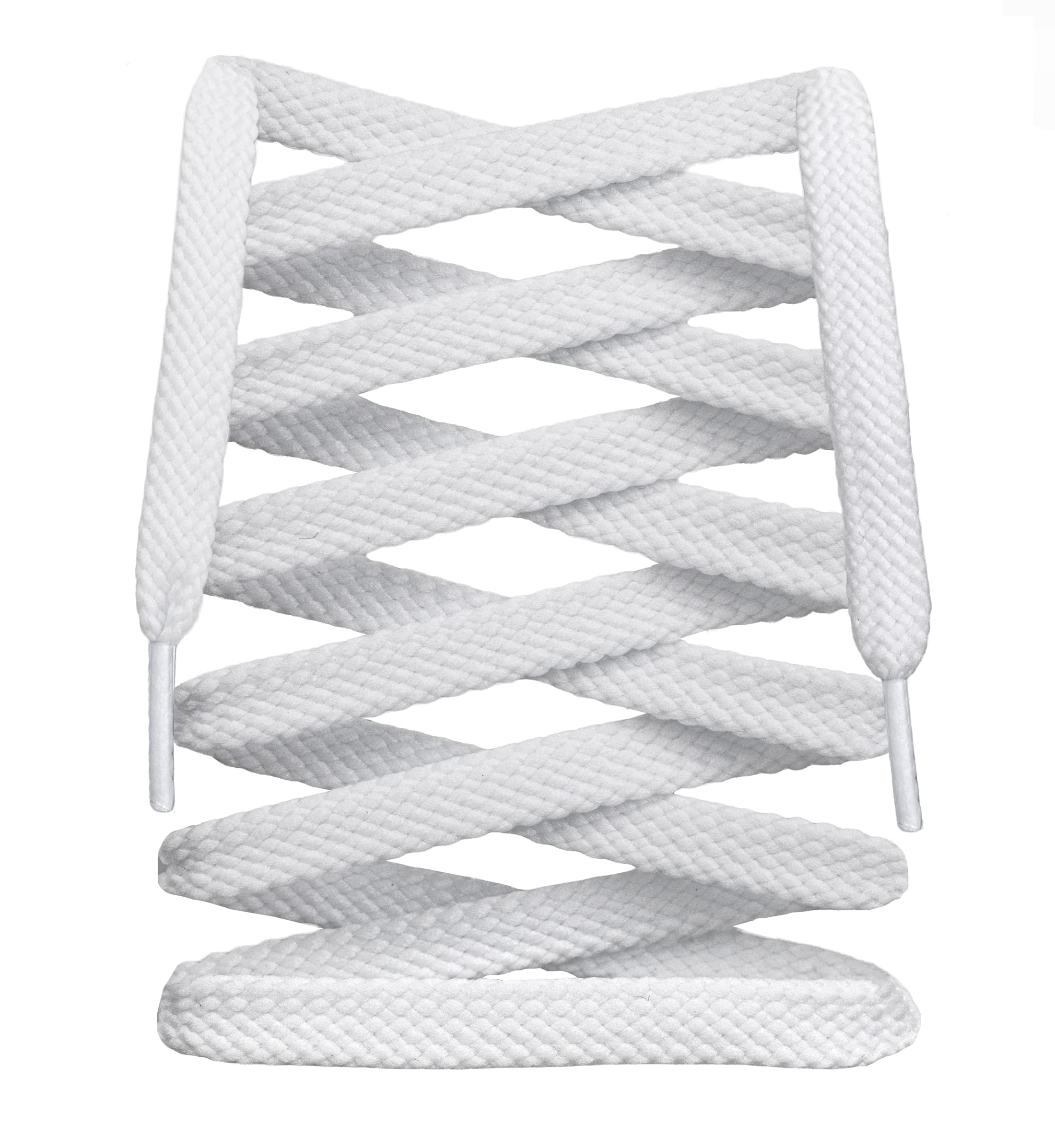 LitLaces - Flat Polyester Double Threaded Shoe Laces Ultra Wide Replacement Pair for Nike Blazer - Durable & Stylish Sneaker Accessories for Casual Wear, Sports & Fashion Outfits