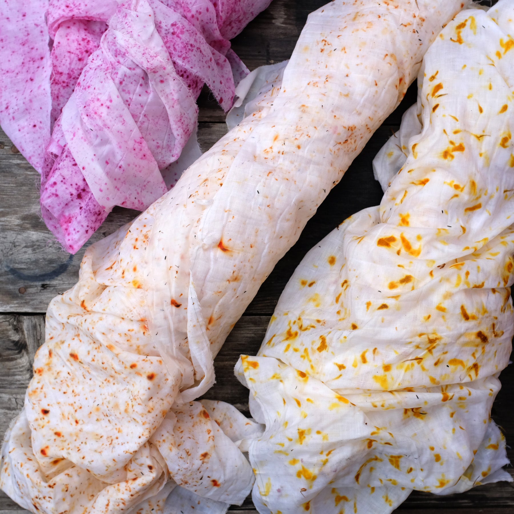 Organic Natural Dyed Eco-Friendly Printed Fabric - Sustainable & Non-Toxic for DIY Crafts, Home Decor, and Fashion Design