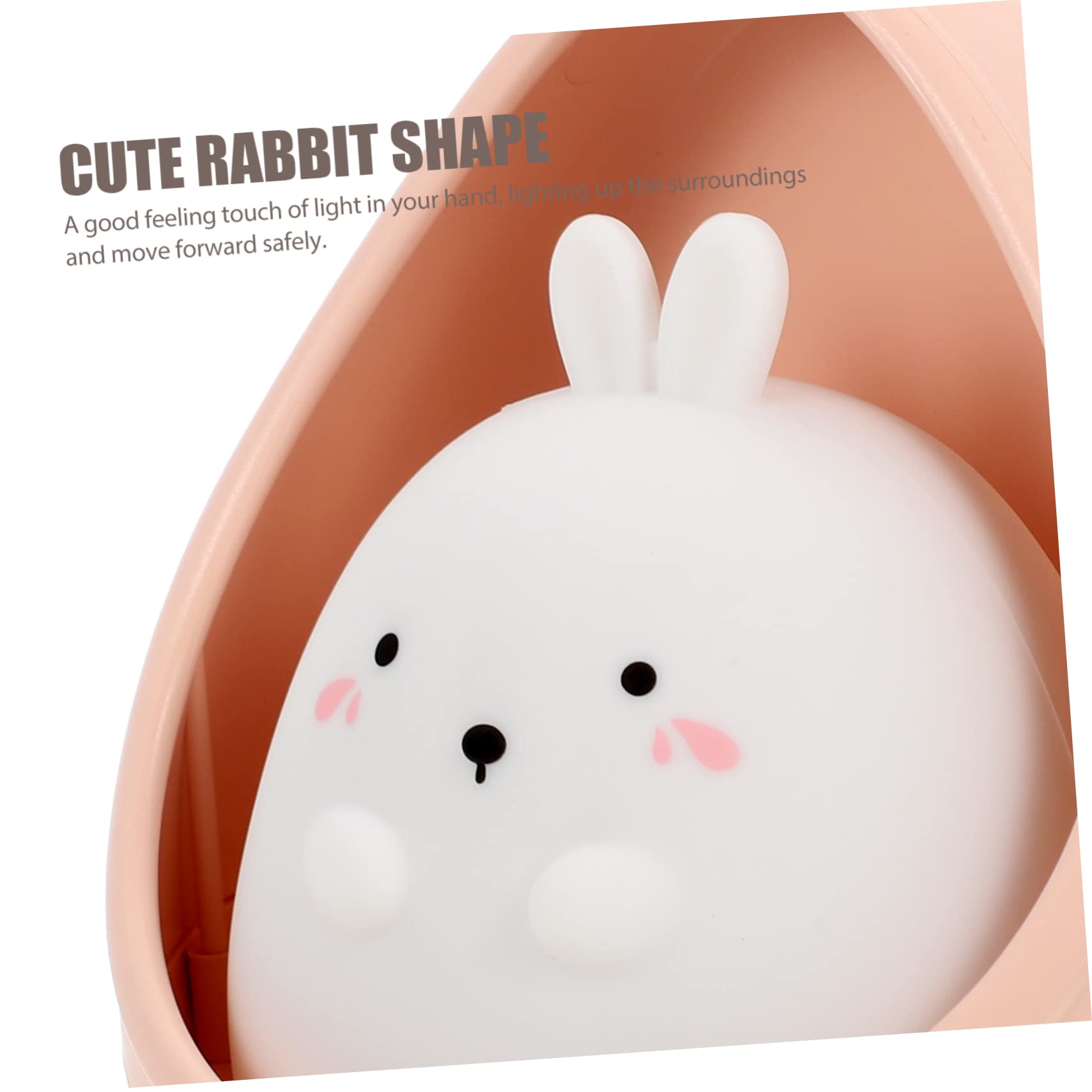 Homoyoyo 2-Pack Cute Rabbit Night Light - LED Cartoon Nightstand Lamp for Bedroom, Nursery, Kids Room - Soft Glow for Nighttime Reading & Safe Navigation