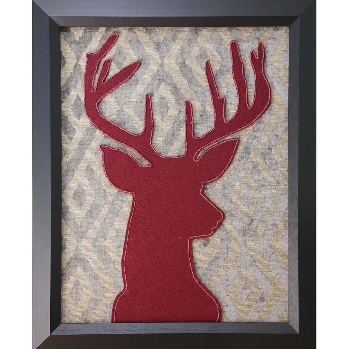 Deer Embroidery Sewing Panel - Handcrafted Deer Design for DIY Sewing Projects - Perfect for Quilting, Home Decor, and Crafting