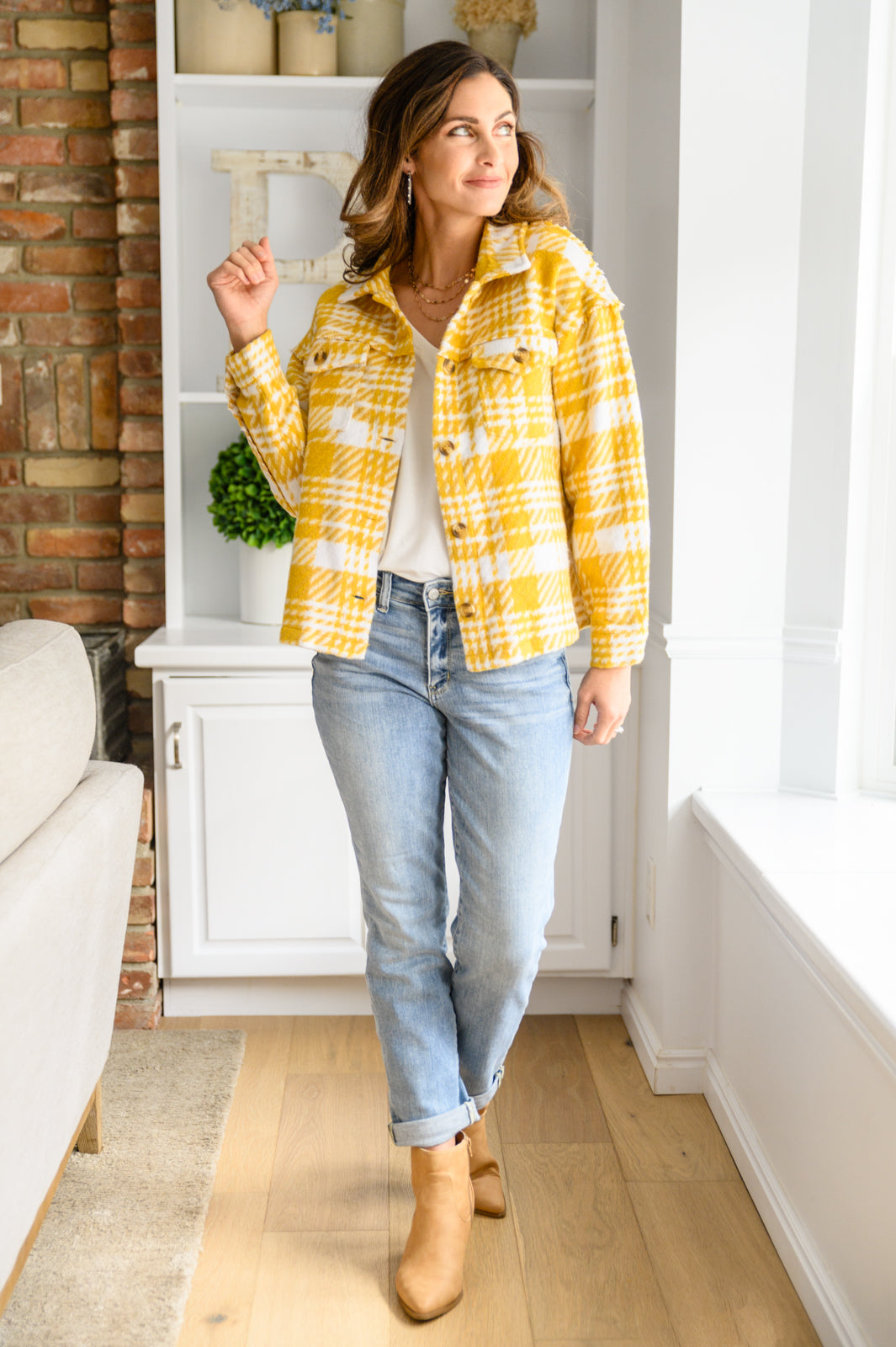 Stylish Mustard Shacket - Trendy Overshirt for Men & Women | Perfect for Fall Layering & Casual Outfits