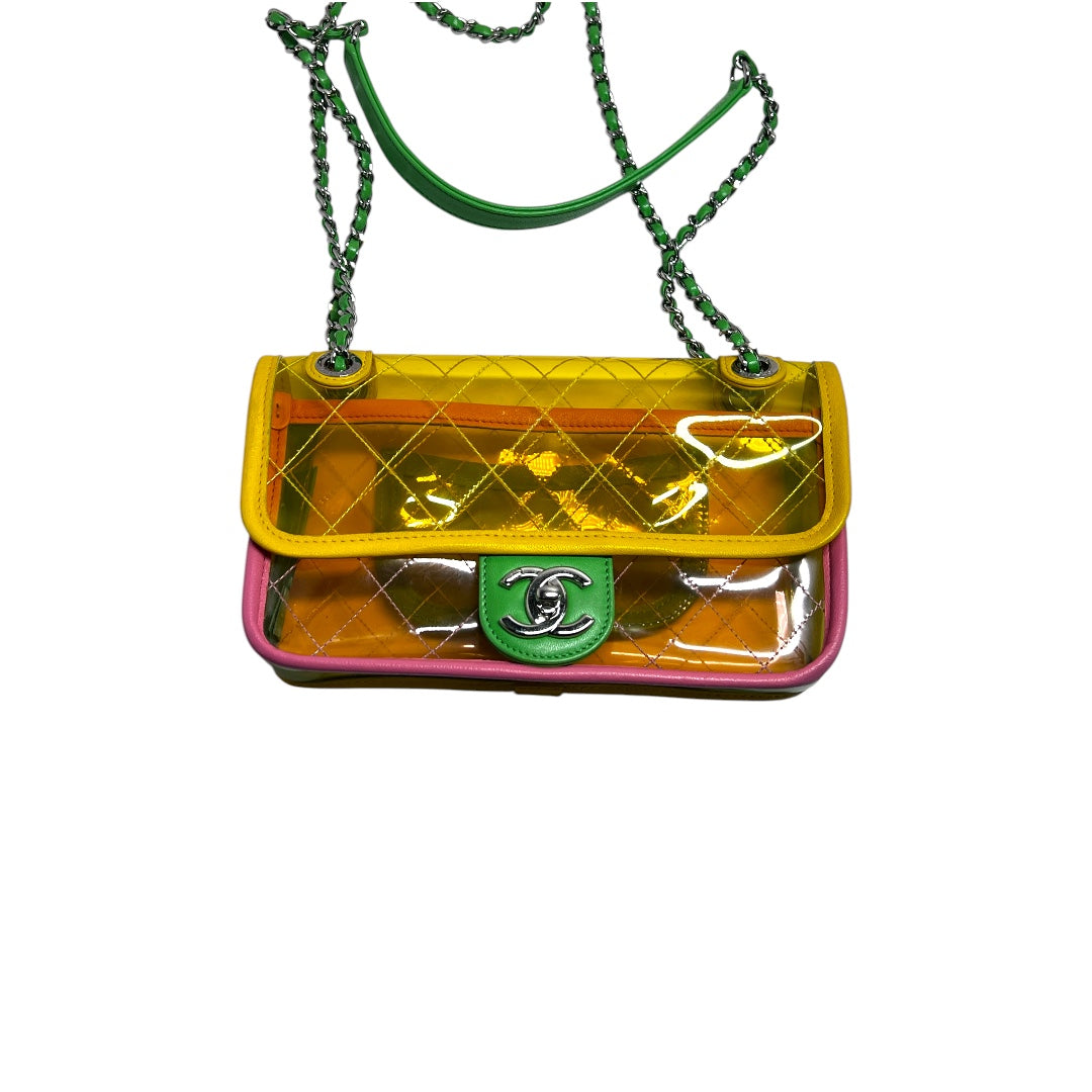 Chanel Coco Splash Mini Rectangular Flap Bag in Pink & Yellow - Luxury Crossbody Purse for Women, Perfect for Parties, Dates & Everyday Use