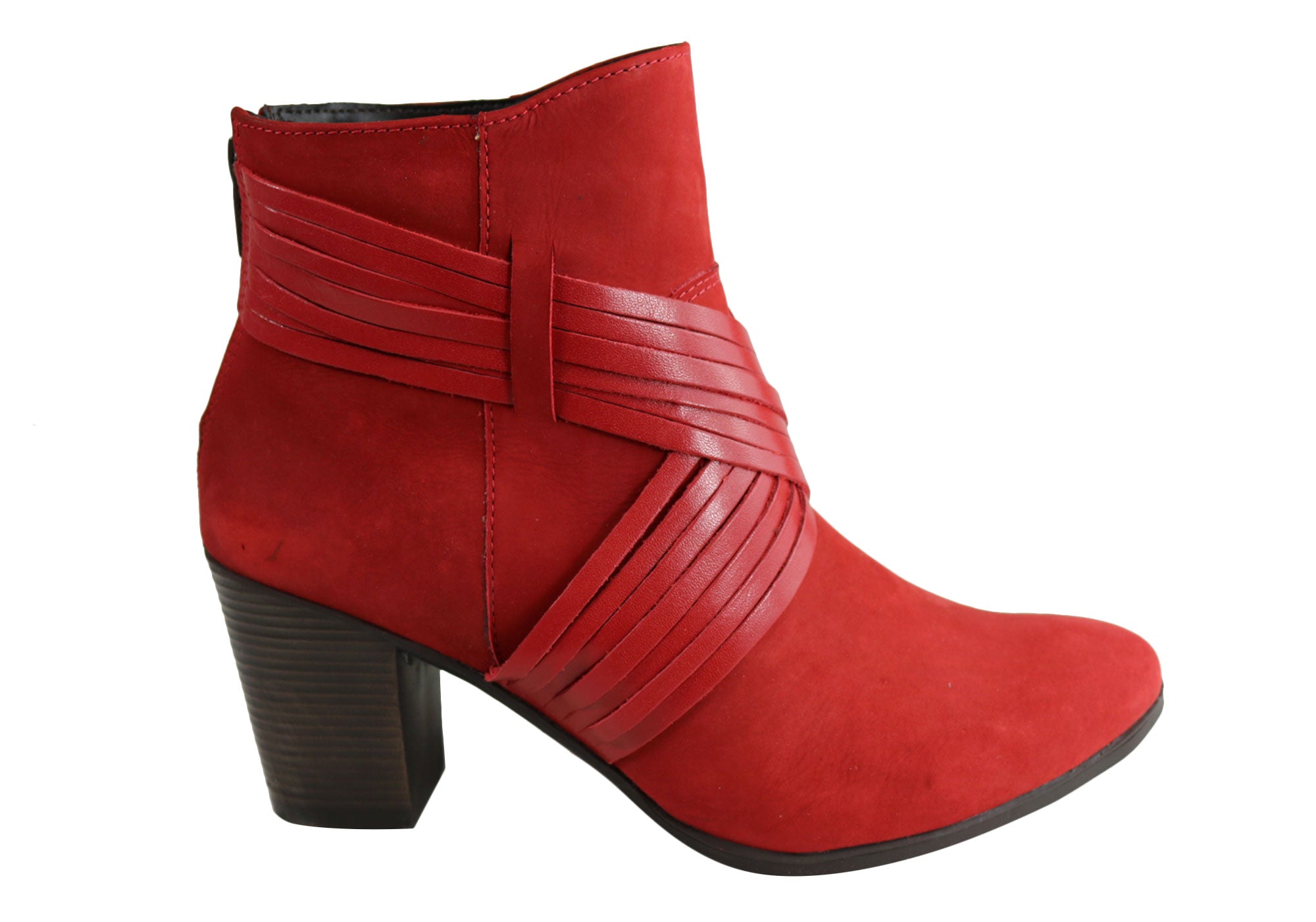 Dazzani Lina Women's Comfort Leather Heel Ankle Boots - Made in Brazil - Stylish & Comfortable Shoes for Work, Party & Everyday Wear
