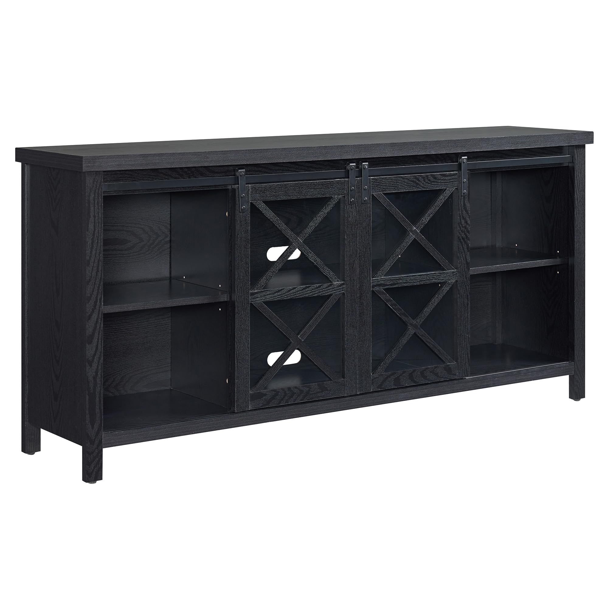 Black Grain Clementine Rectangular TV Stand for TVs up to 80