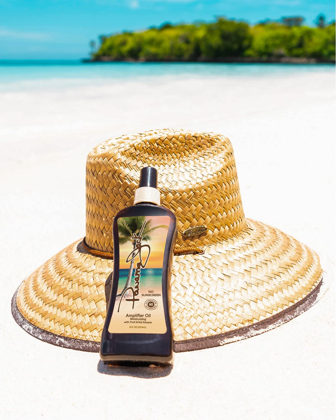 Panama Jack Amplifier Suntan Oil - 0 SPF, Lightweight Formula with Exotic Oils, Fruit & Nut Extracts, Tropical Scent, 8 Fl Oz (12 Pack) | Perfect for Beach, Pool & Summer Tanning