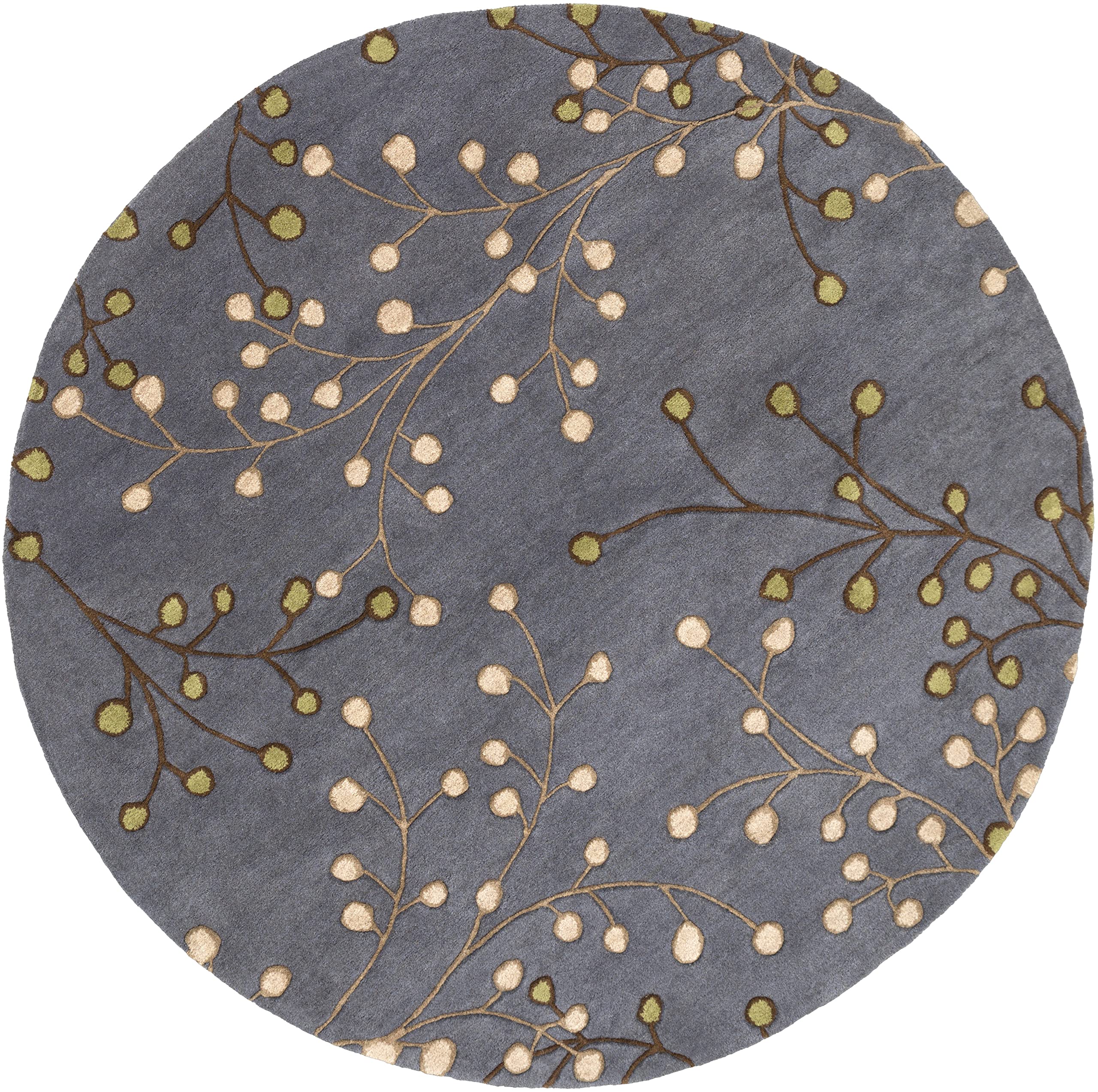 Mark&Day 10ft Round Area Rug - Le Havre Transitional Gray, Cream & Yellow Carpet for Living Room, Bedroom, Kitchen | Soft & Durable Floor Mat for Home Decor (9'9