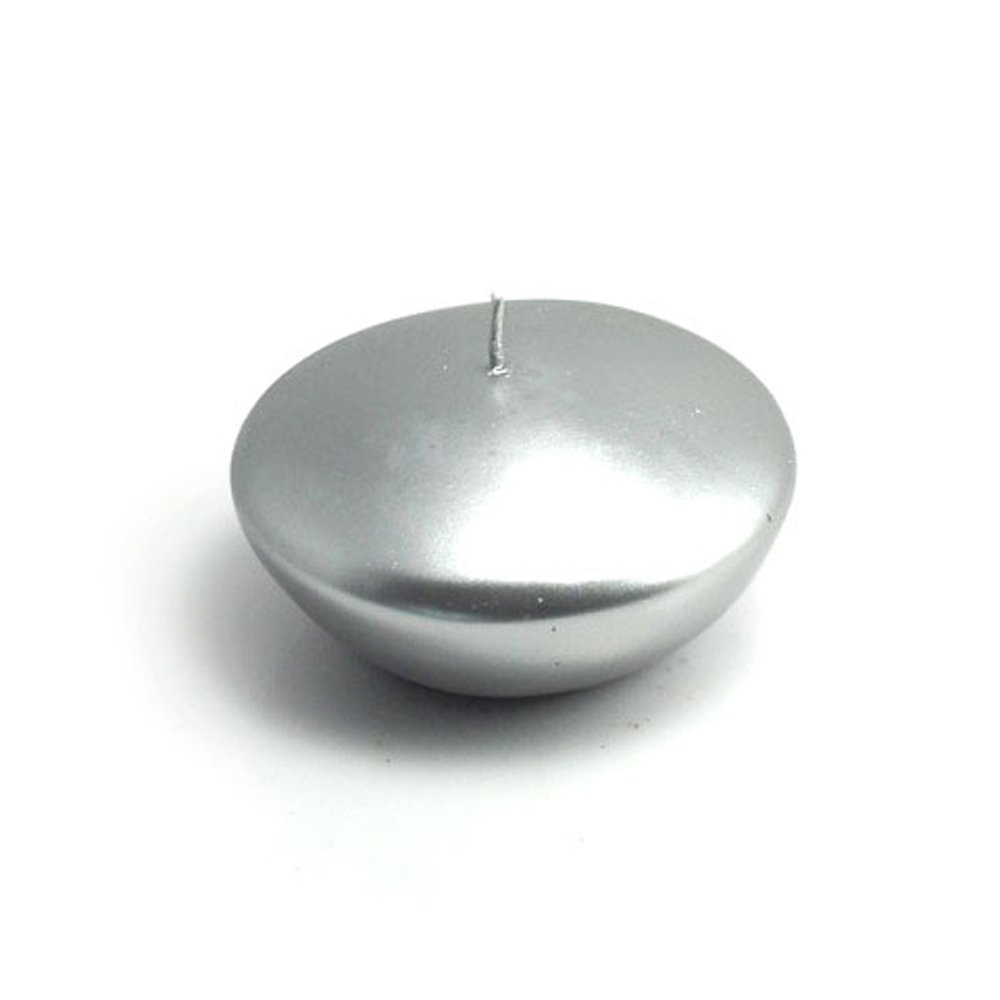144-Piece 3-Inch Floating Candles in Metallic Silver - Perfect for Weddings, Parties, and Spa Decor (CFZ-066_12)
