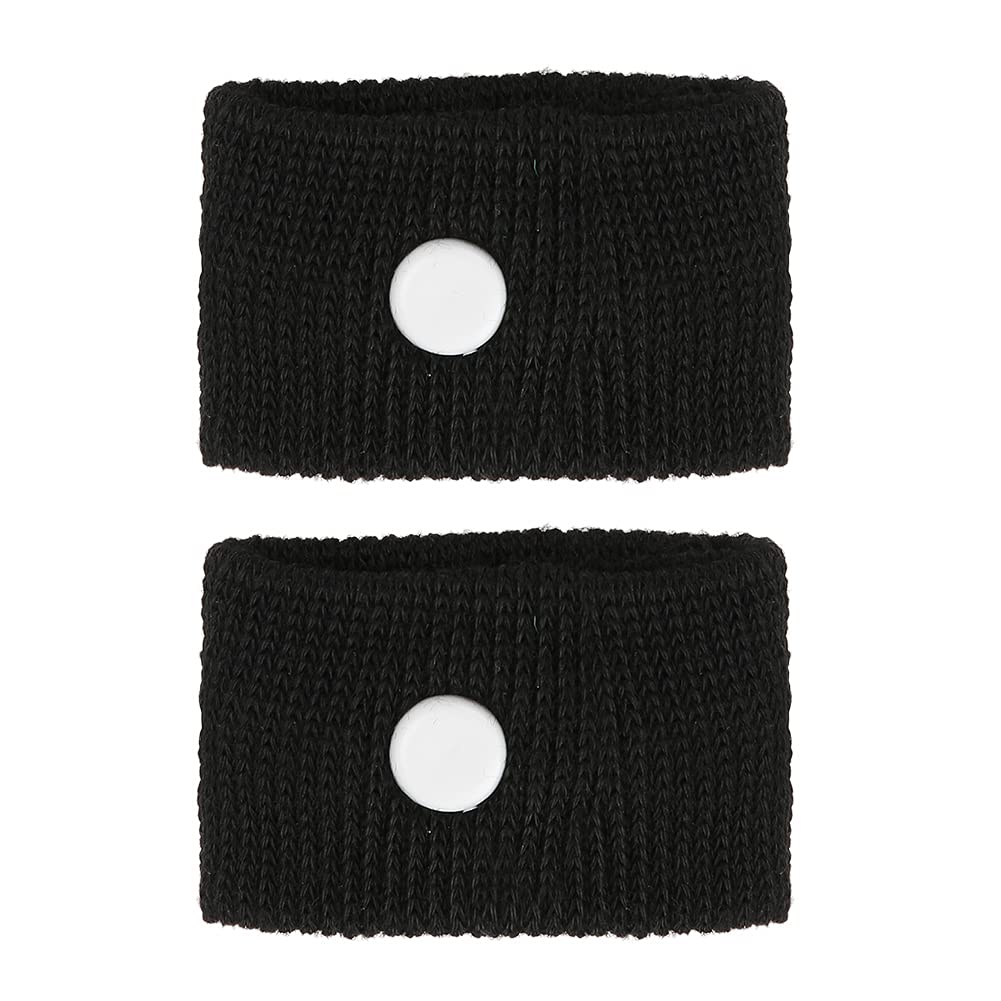 Acupressure Anti-Nausea Wristbands for Motion Sickness Relief - Travel Essential for Car, Sea & Airplane Trips - Comfortable & Effective for Adults, Kids & Pregnancy (Black) - Perfect for Road Trips, Cruises & Flights