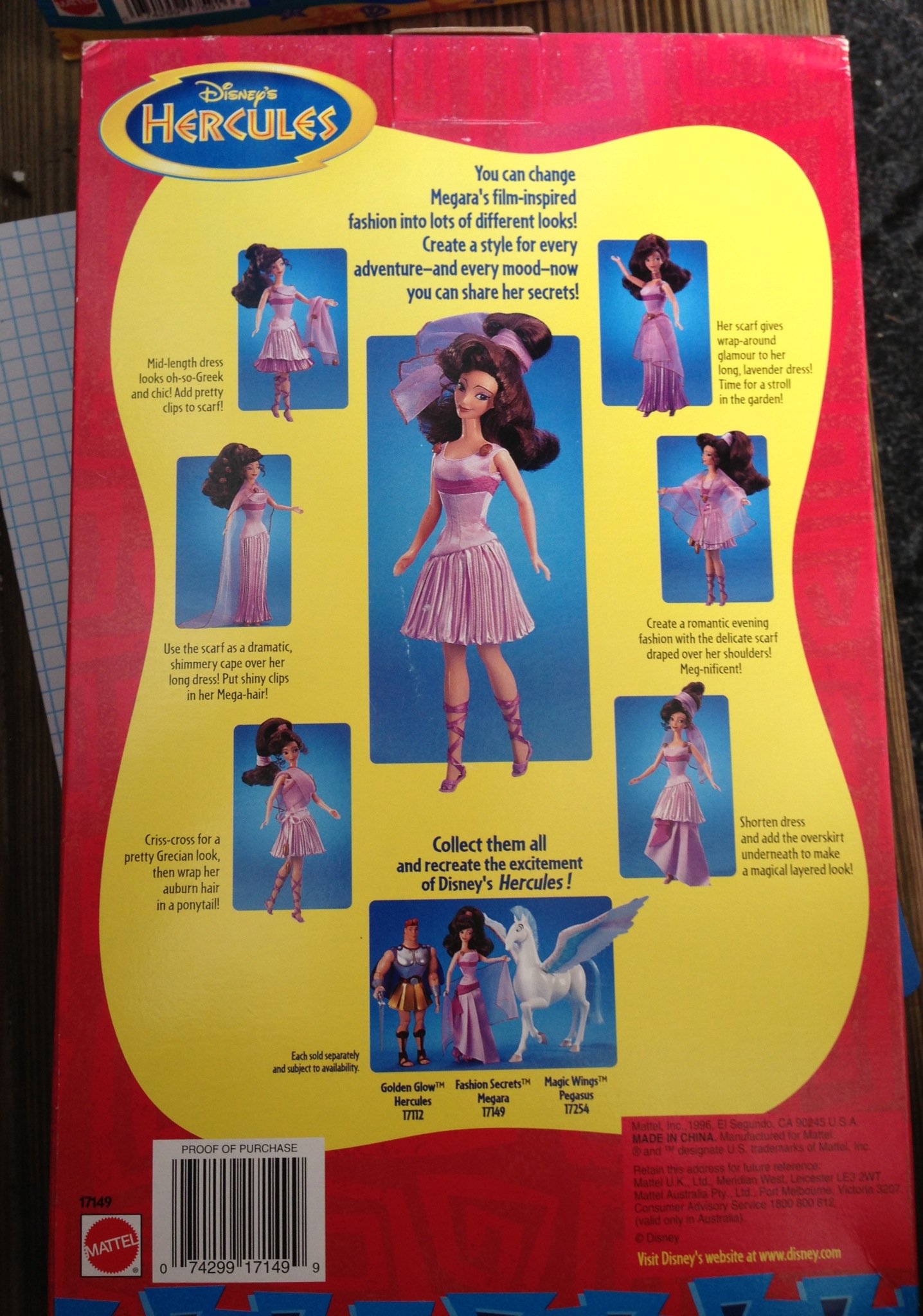 Barbie Hercules Megara Doll - Fashion Secrets for Kids Play