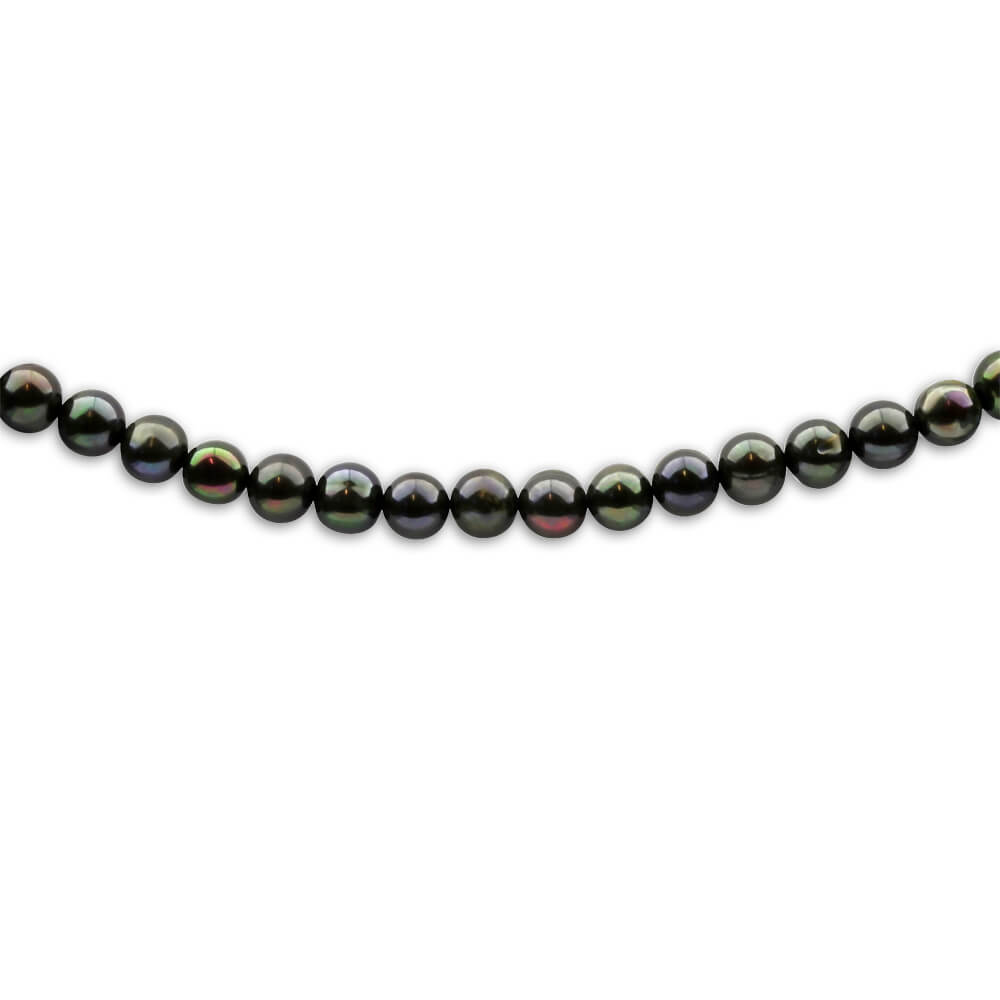 8mm Black Freshwater Pearl Necklace - 45cm Elegant Jewelry for Women, Perfect for Weddings, Parties & Special Occasions