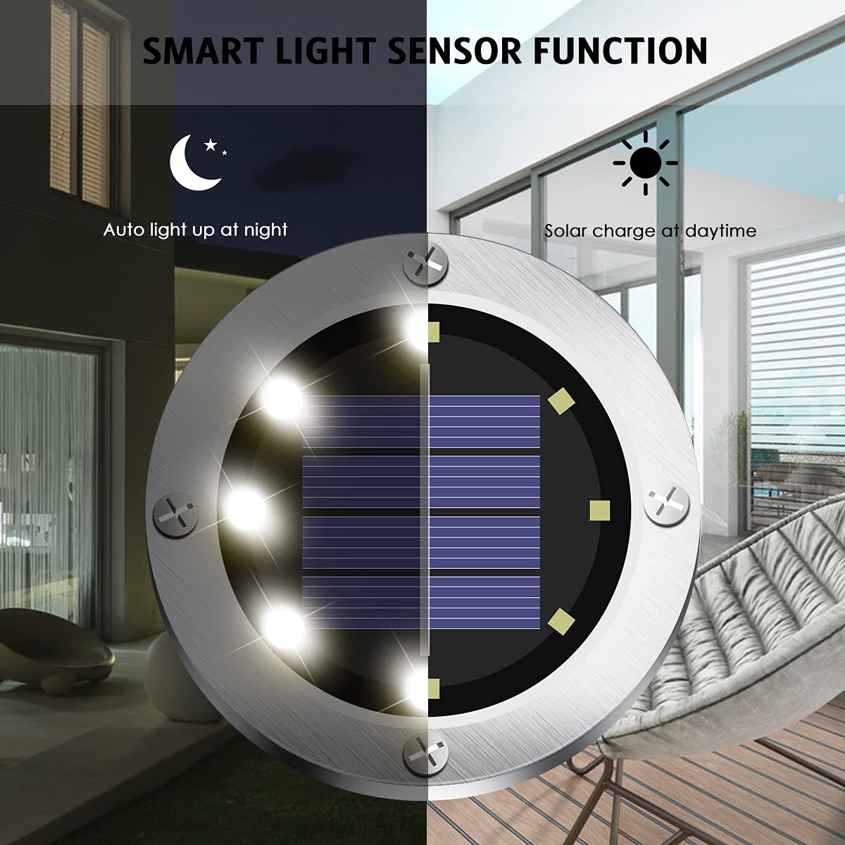 12 Pack Solar Lights Outdoor Waterproof - Solar Garden Lights for Pathway, Yard, Lawn, Driveway, Deck & Walkway (White Light) | Energy-Efficient Landscape Lighting for Patio & Outdoor Decor