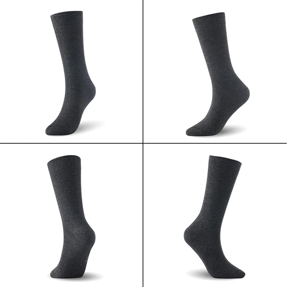 Premium Men's Dress Socks - Classic Business Casual Solid Color Formal Socks for Office, Wedding & Professional Occasions
