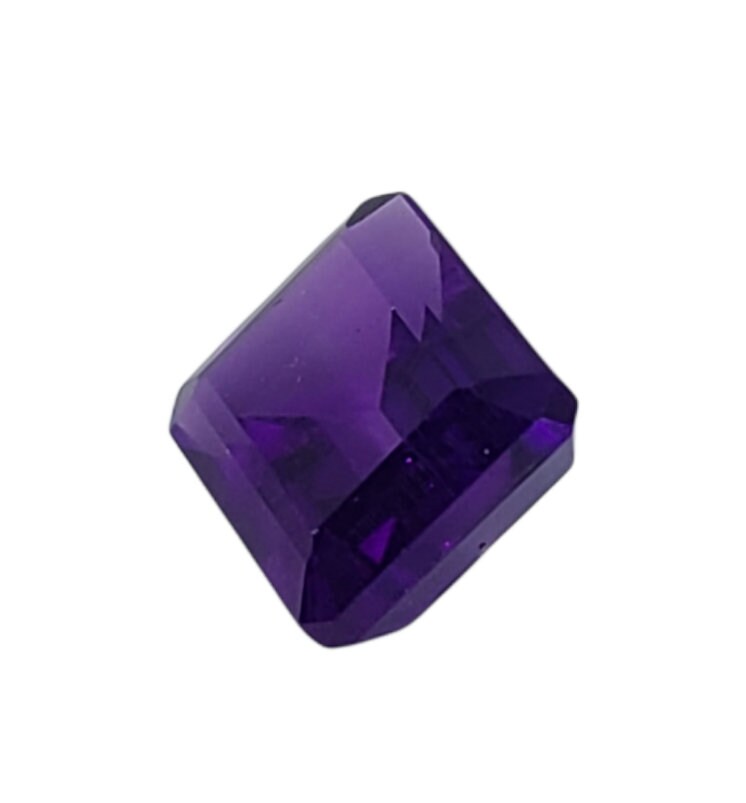 3.66ct Natural Brazilian Amethyst Loose Stone - 10x8mm Emerald Cut, VVS Clarity, Eye Clean, February Birthstone, Vivid Purple Gemstone for Jewelry Making - Perfect for Engagement Rings, Pendants & Wholesale