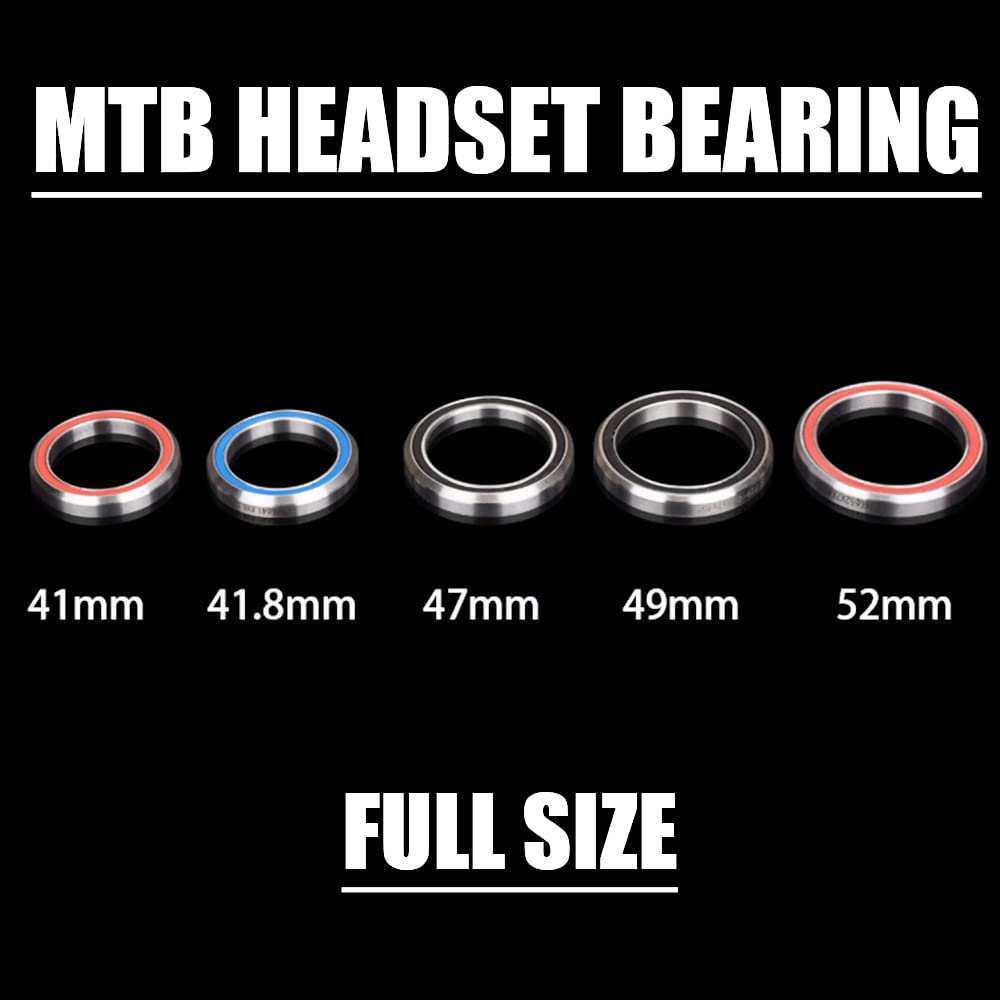 Premium ABEC-5 Road Bike Headset Bearings (38-52mm) - High Performance Bicycle Bearings for Smooth Cycling | Perfect for Mountain Bikes, Hybrid Bikes & Commuter Bicycles