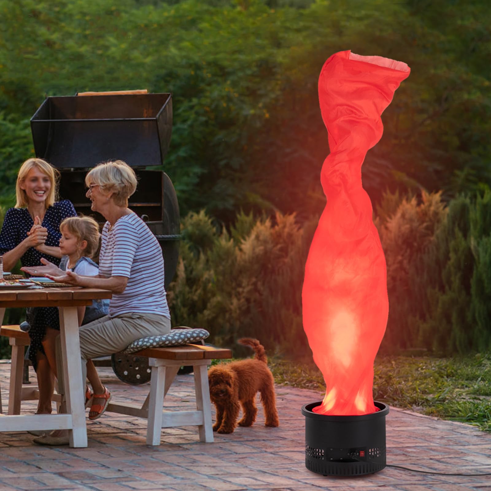 5.91FT Electric LED Flame Lamp - 10 LED 3D Artificial Fire Light with Fake Flame Effect for Stage, Christmas, Halloween, and Party Decorations | Perfect for Indoor and Outdoor Campfire Simulation, Festivals, and Home Ambiance