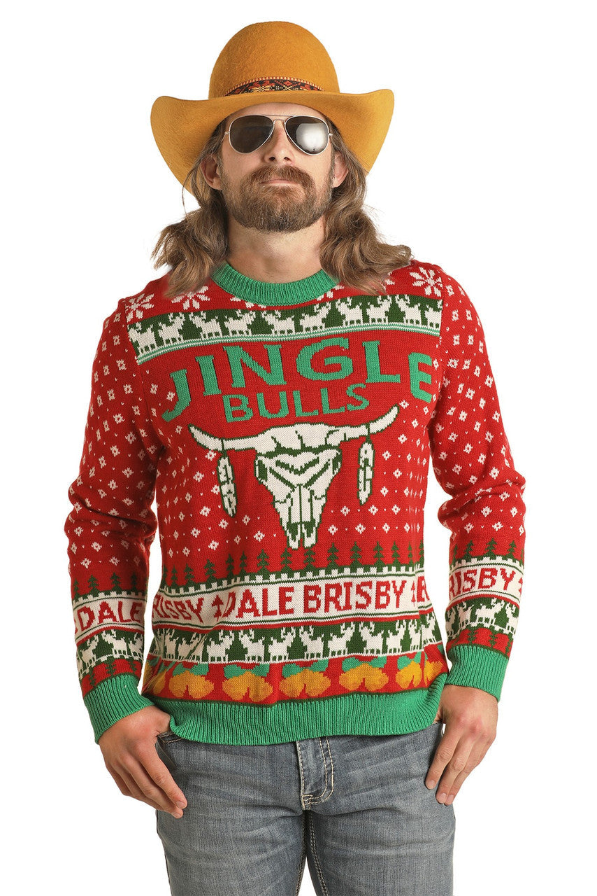 Rock & Roll Denim Dale Brisby Graphic Men's Sweater BU32T02957 JJ - Vintage Inspired Pullover for Casual Wear & Music Lovers