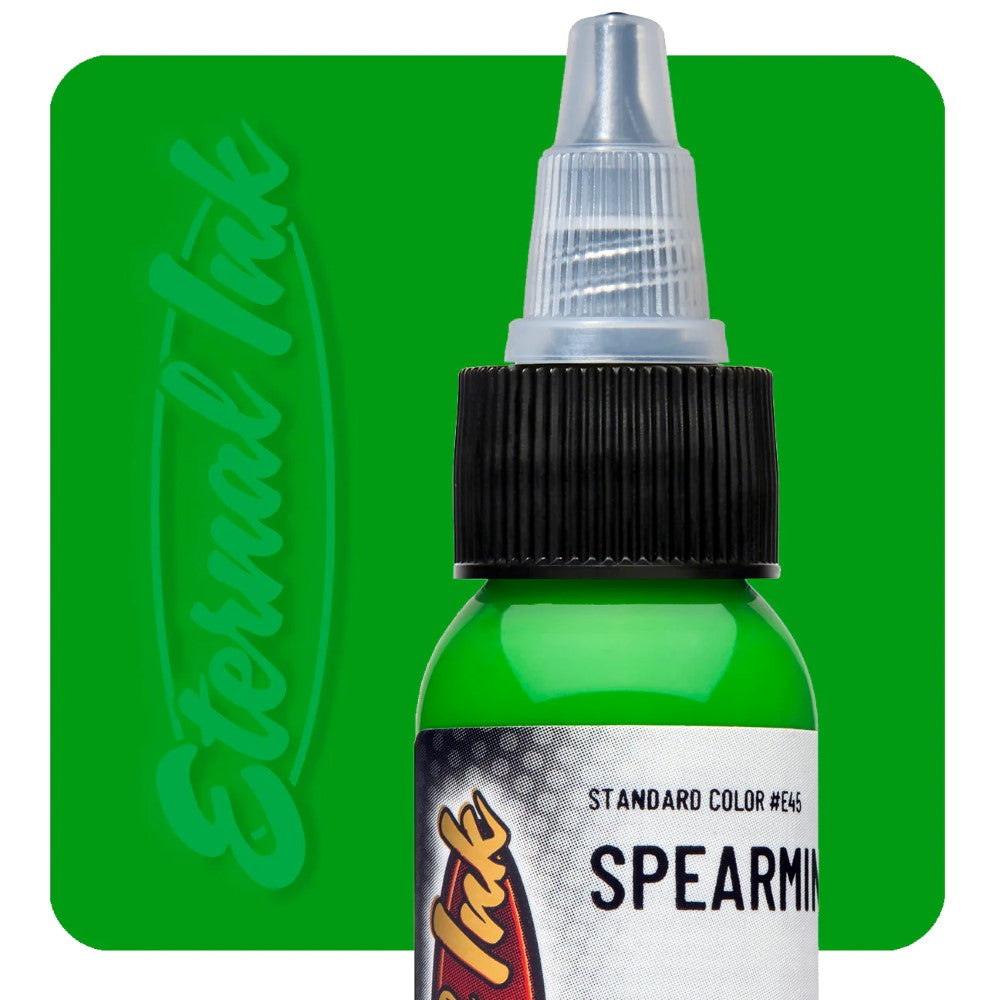 Eternal Ink Spearmint Tattoo Ink - Professional Vegan Tattoo Ink for Artists - Safe, Vibrant Colors - Perfect for Sleeves, Cover-ups, and Fine Line Tattoos